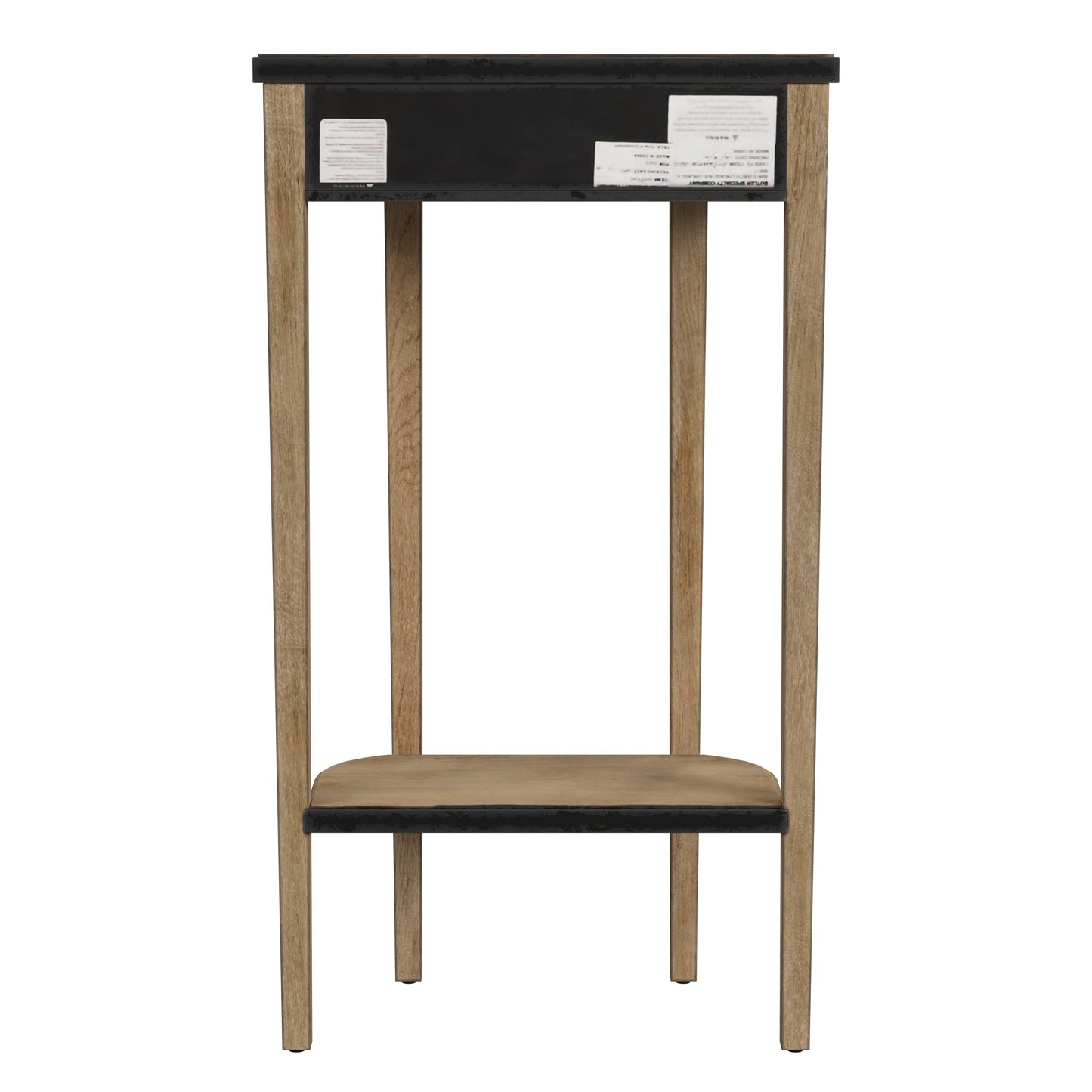 Butler Specialty Company Wendell 17.5 in. W Demilune Wood Console Table with Lower Open Shelf, Beige