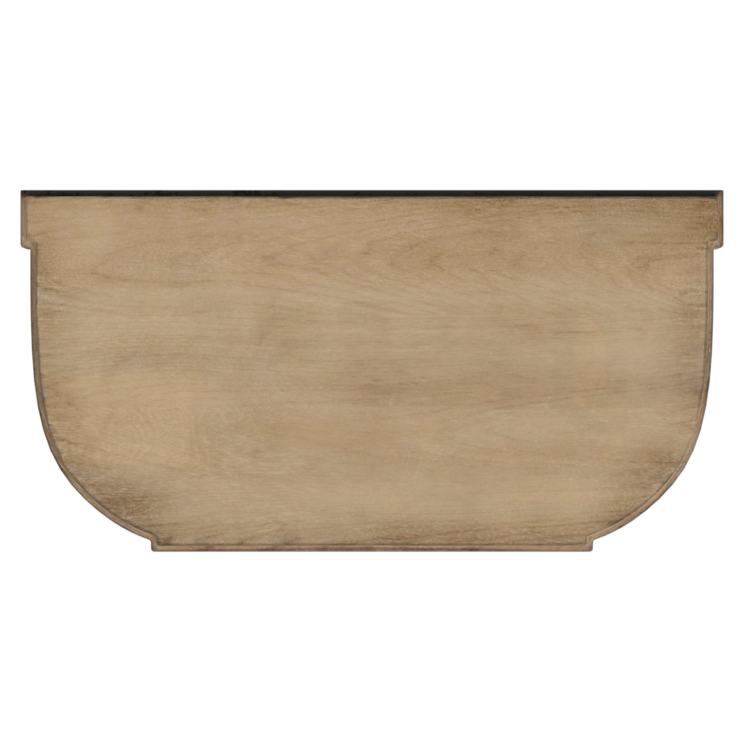 Butler Specialty Company Wendell 17.5 in. W Demilune Wood Console Table with Lower Open Shelf, Beige