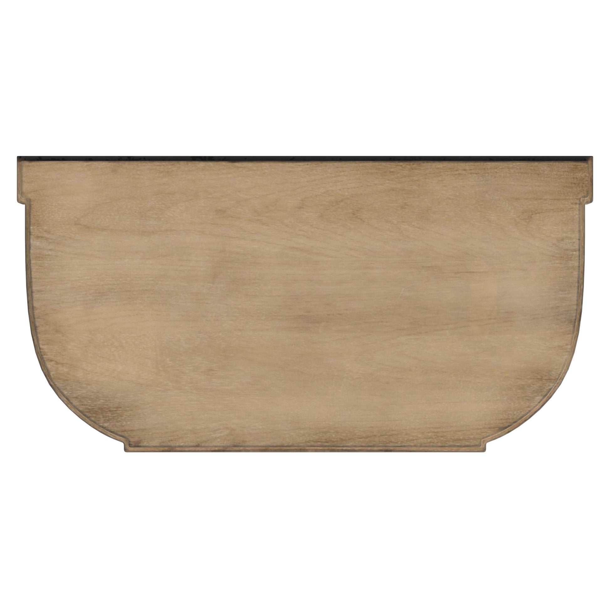 Butler Specialty Company Wendell 17.5 in. W Demilune Wood Console Table with Lower Open Shelf, Beige