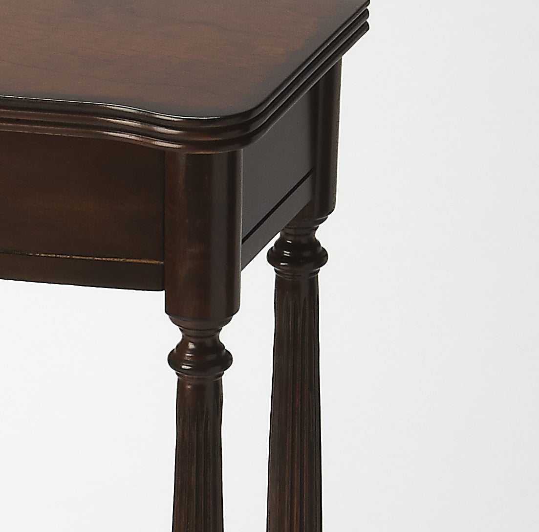 Butler Specialty Company Whitney 17.5 in. W Rectangular Wood Console Table with Lower Open Shelf, Medium Brown