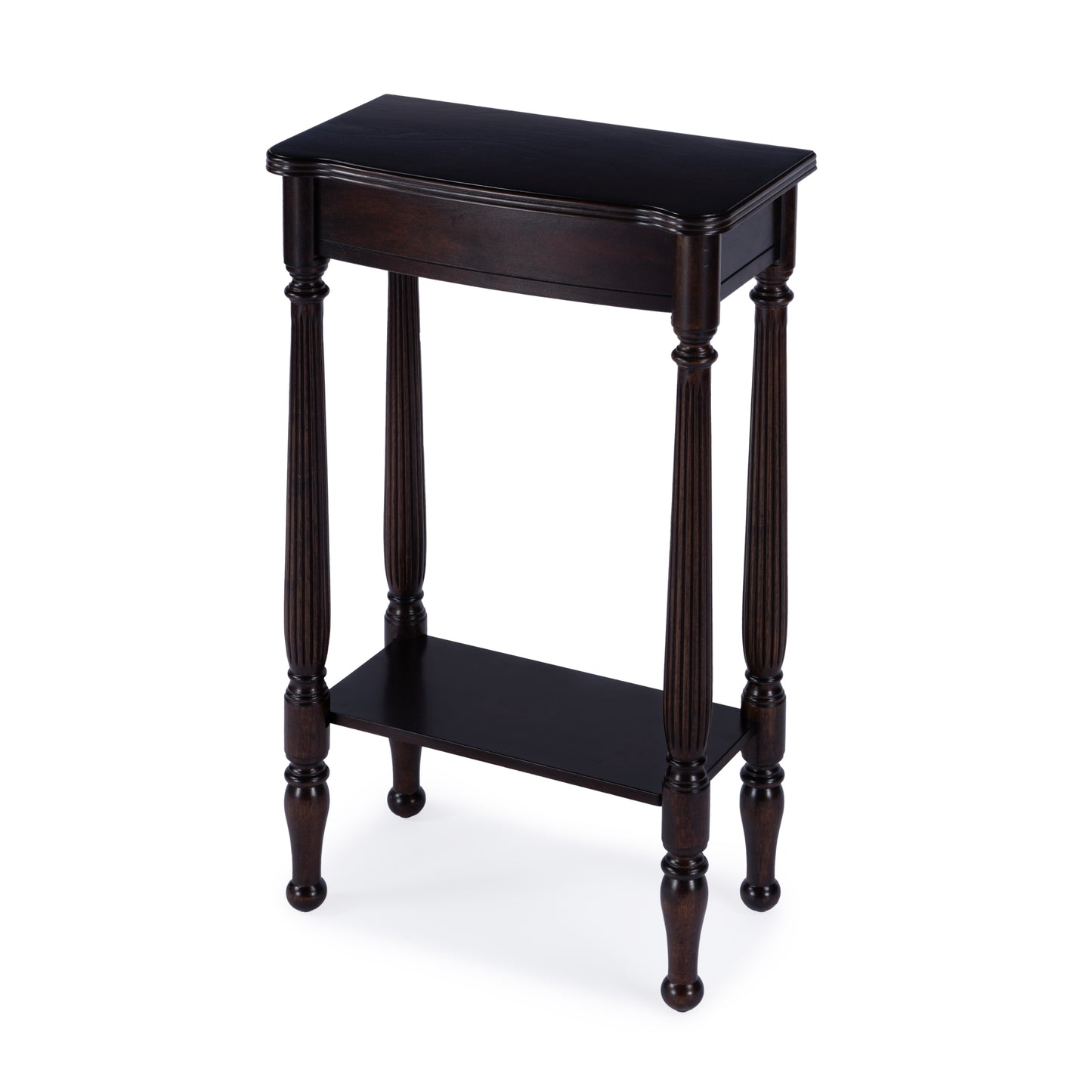 Butler Specialty Company Whitney 17.5 in. W Rectangular Wood Console Table with Lower Open Shelf, Black