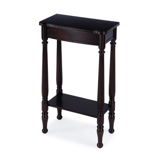 Butler Specialty Company Whitney 17.5 in. W Rectangular Wood Console Table with Lower Open Shelf, Black
