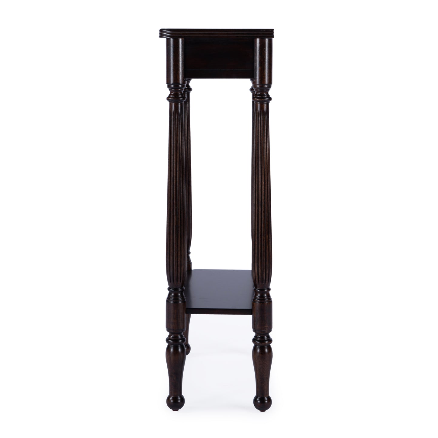 Butler Specialty Company Whitney 17.5 in. W Rectangular Wood Console Table with Lower Open Shelf, Black