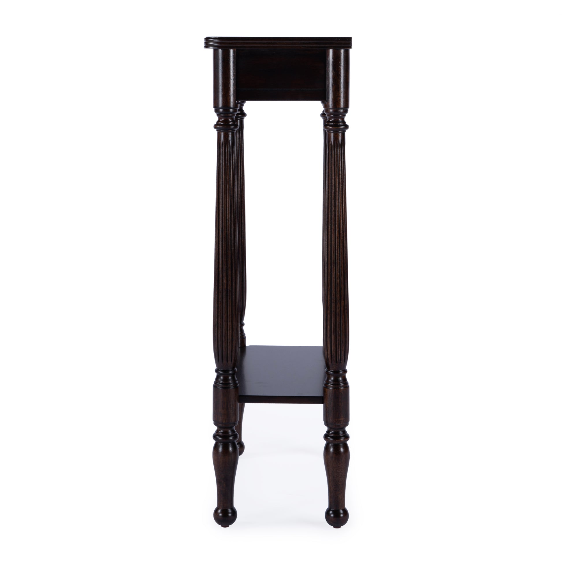 Butler Specialty Company Whitney 17.5 in. W Rectangular Wood Console Table with Lower Open Shelf, Black
