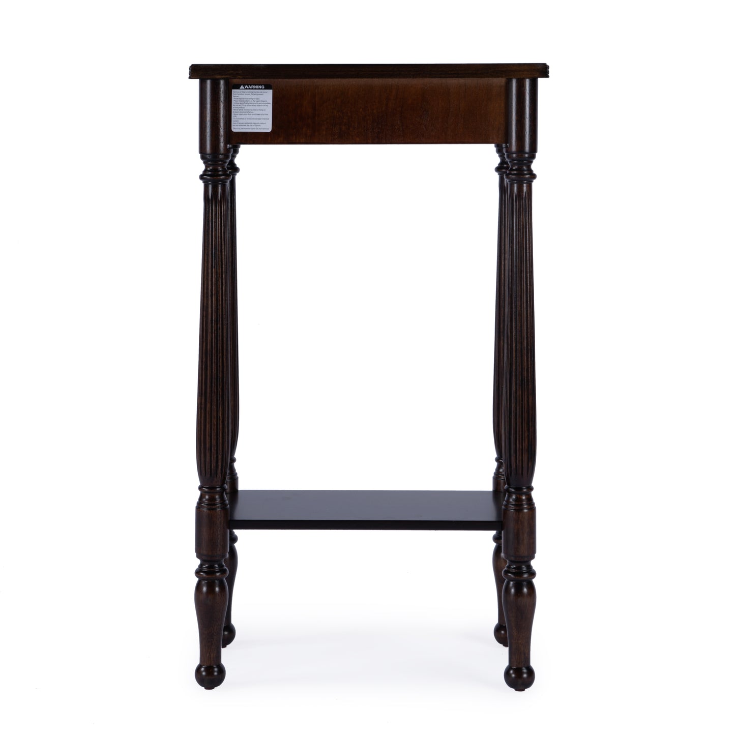 Butler Specialty Company Whitney 17.5 in. W Rectangular Wood Console Table with Lower Open Shelf, Black