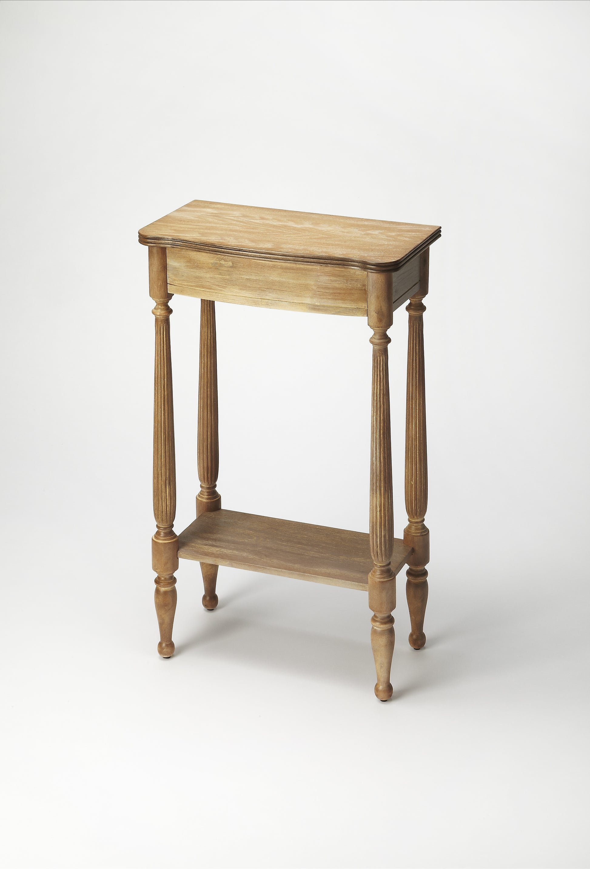 Butler Specialty Company Whitney 17.5 in. W Rectangular Wood Console Table with Lower Open Shelf, Light Brown