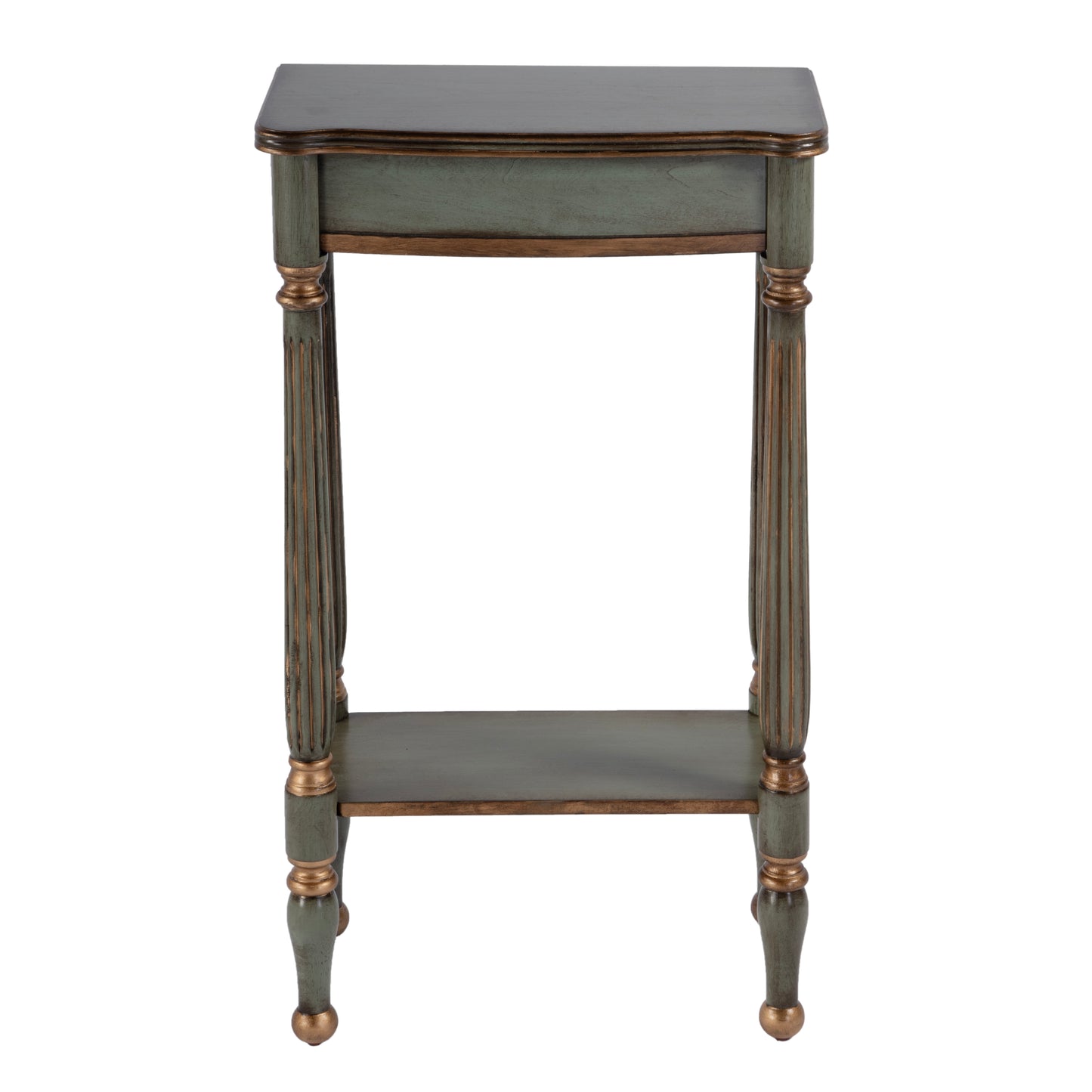 Butler Specialty Company Whitney 17.5 in. W Rectangular Wood Console Table with Lower Open Shelf, Pastel Green