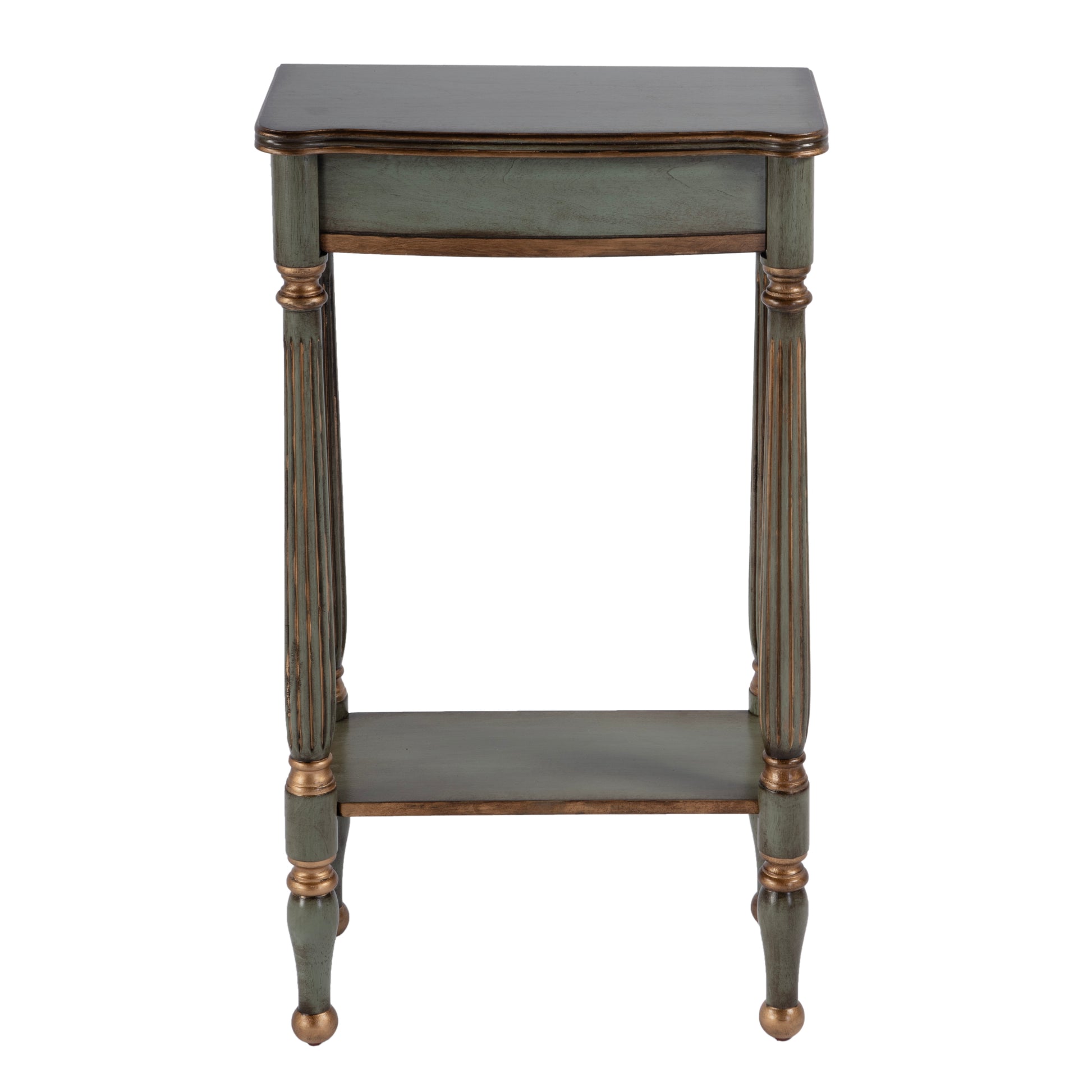 Butler Specialty Company Whitney 17.5 in. W Rectangular Wood Console Table with Lower Open Shelf, Pastel Green