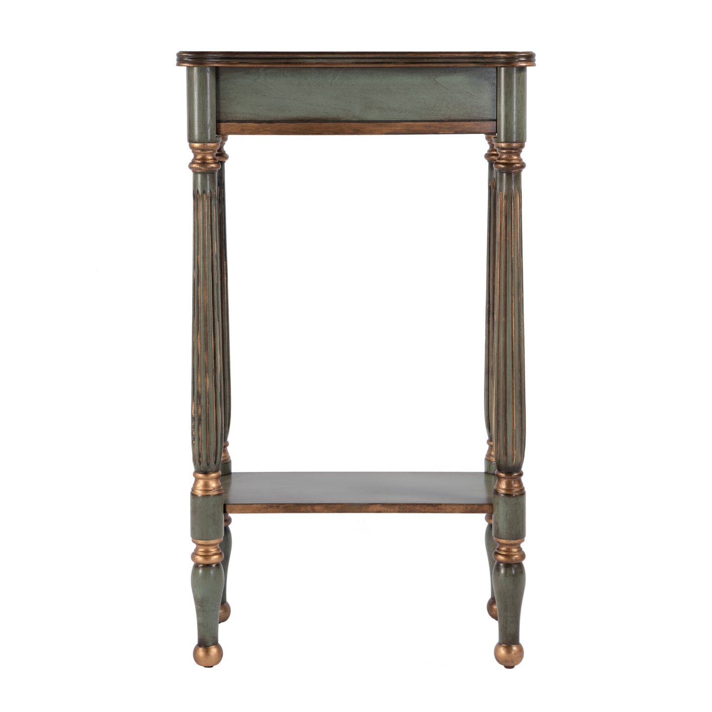 Butler Specialty Company Whitney 17.5 in. W Rectangular Wood Console Table with Lower Open Shelf, Pastel Green