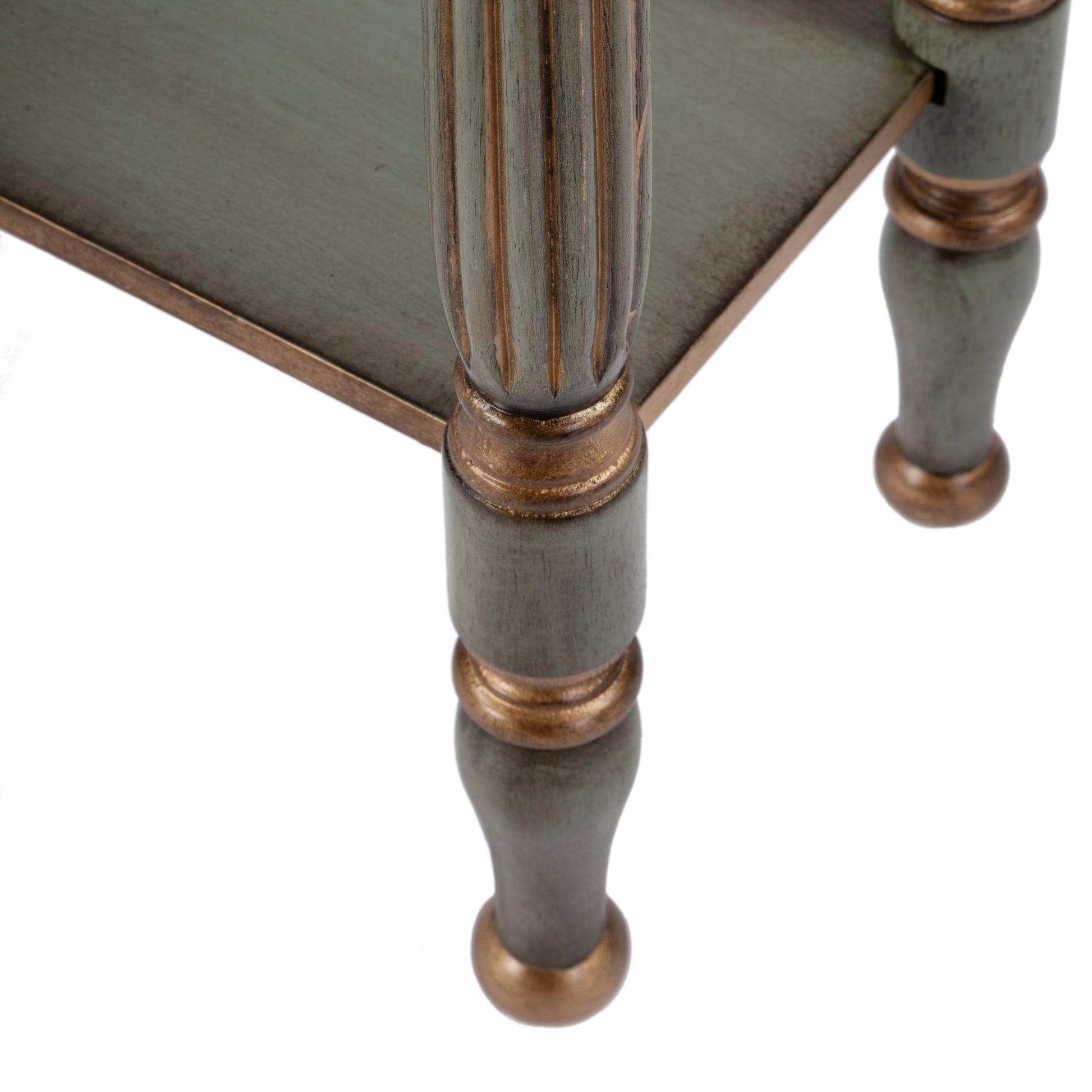 Butler Specialty Company Whitney 17.5 in. W Rectangular Wood Console Table with Lower Open Shelf, Pastel Green