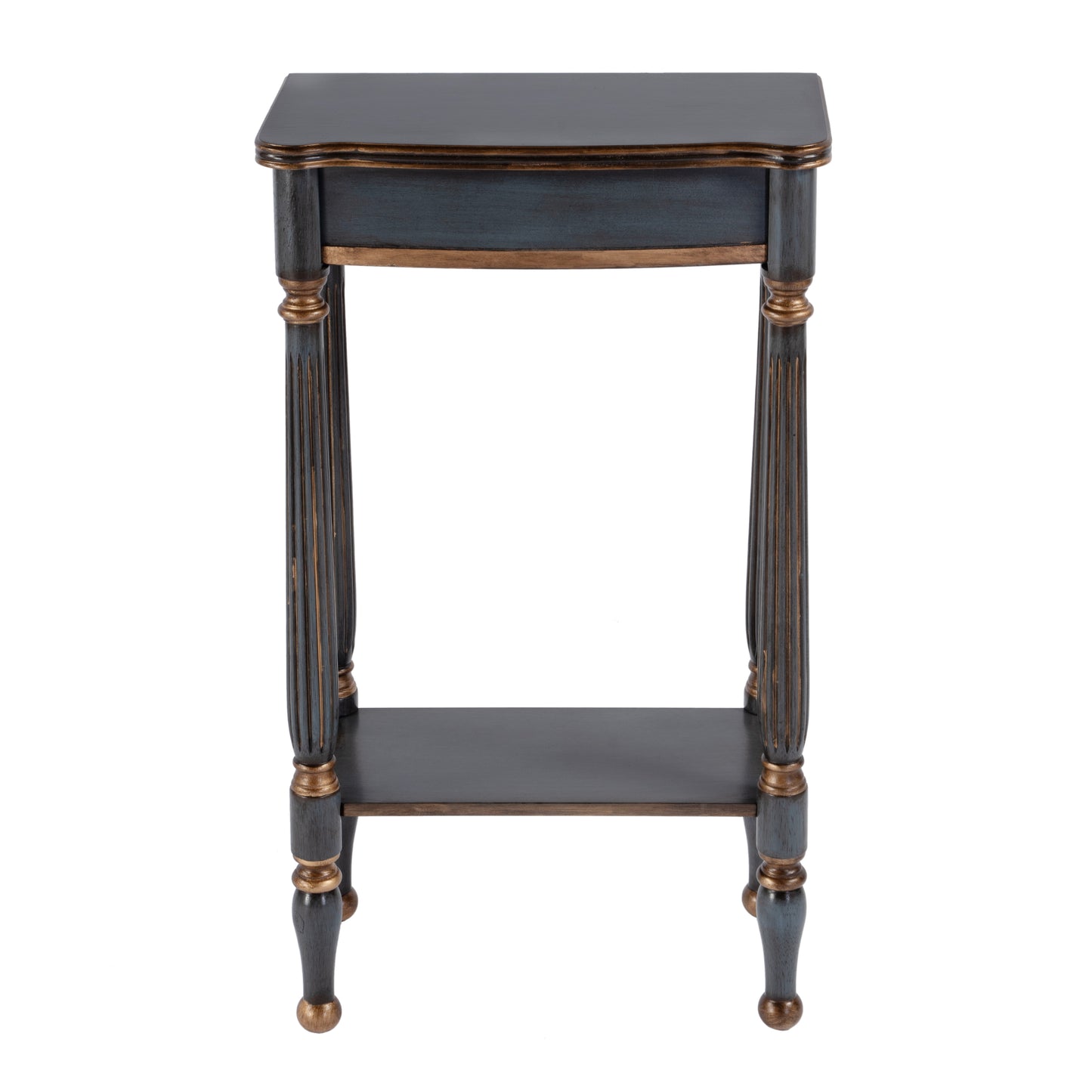 Butler Specialty Company Whitney 17.5 in. W Rectangular Wood Console Table with Lower Open Shelf, Pastel Blue