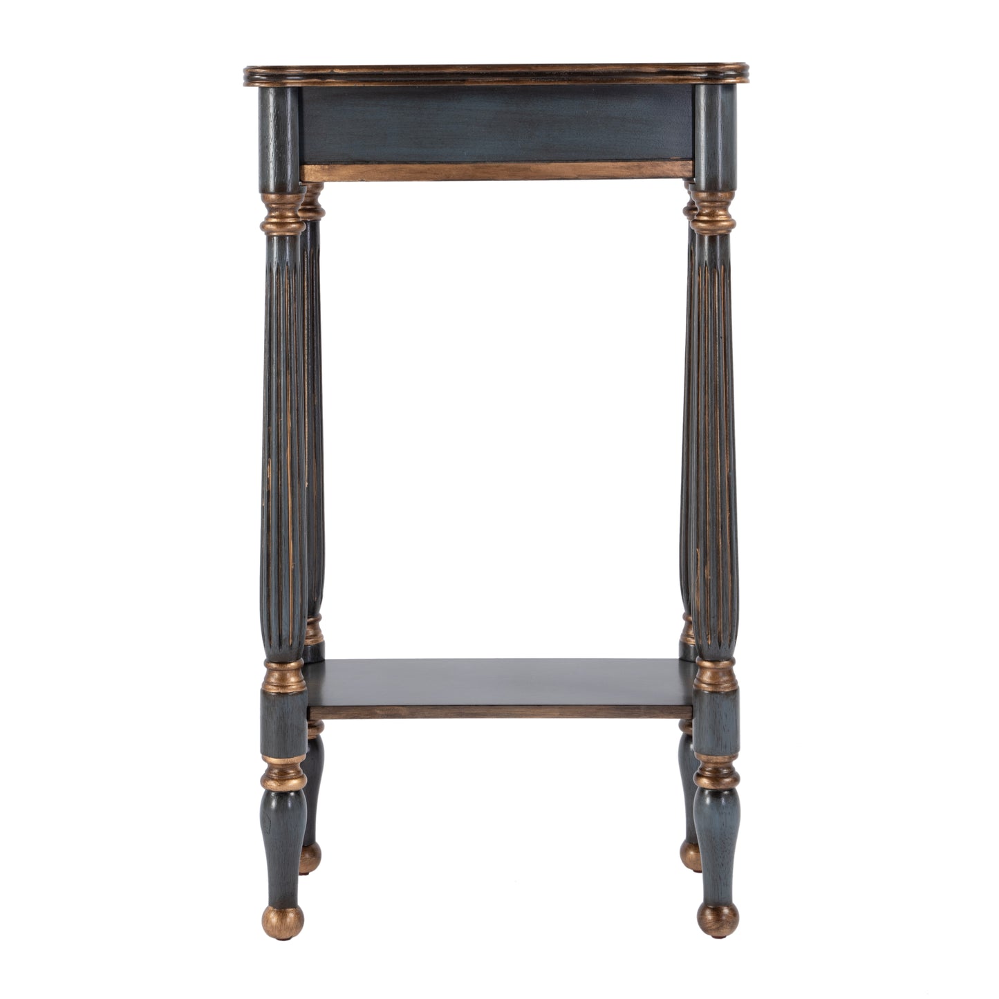 Butler Specialty Company Whitney 17.5 in. W Rectangular Wood Console Table with Lower Open Shelf, Pastel Blue