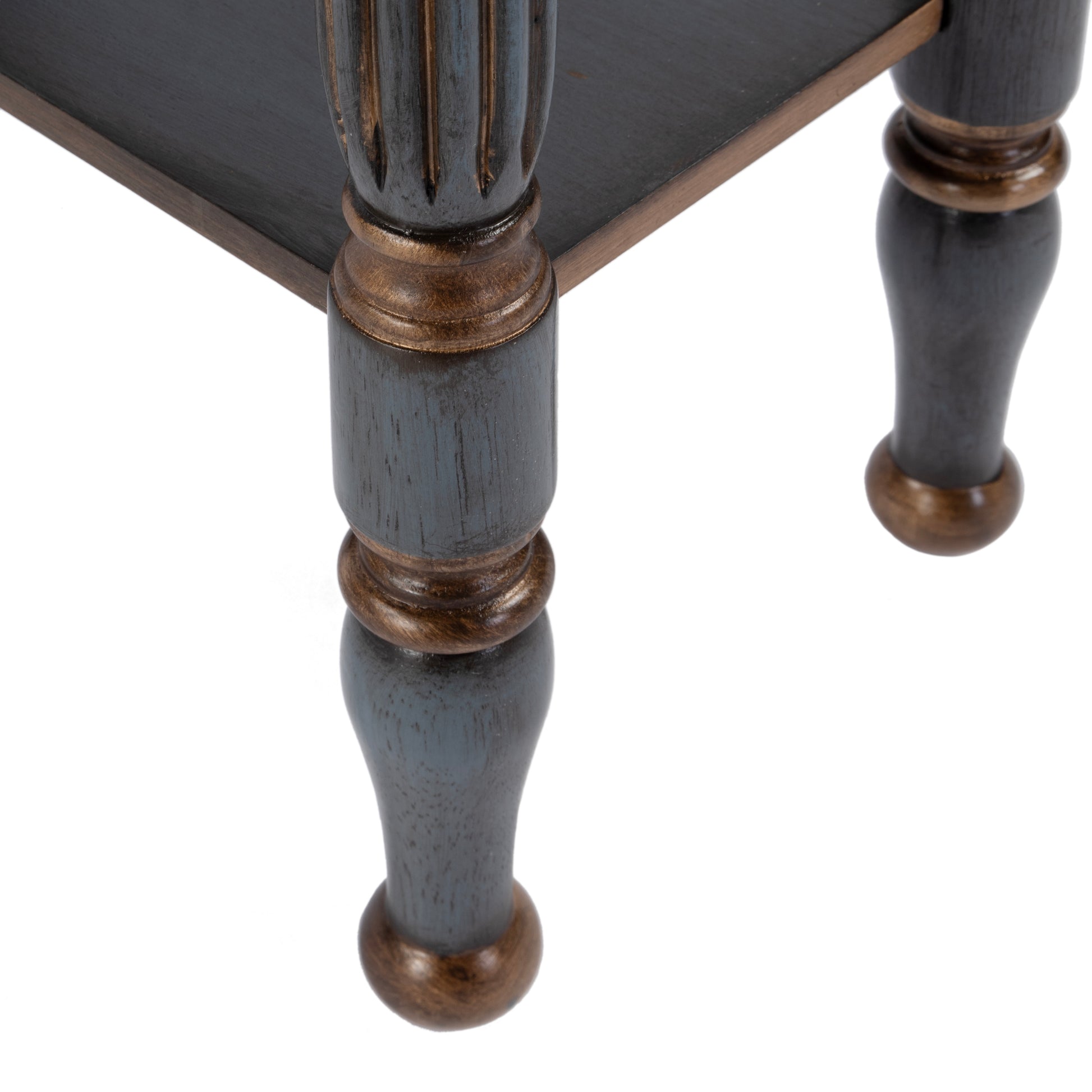 Butler Specialty Company Whitney 17.5 in. W Rectangular Wood Console Table with Lower Open Shelf, Pastel Blue