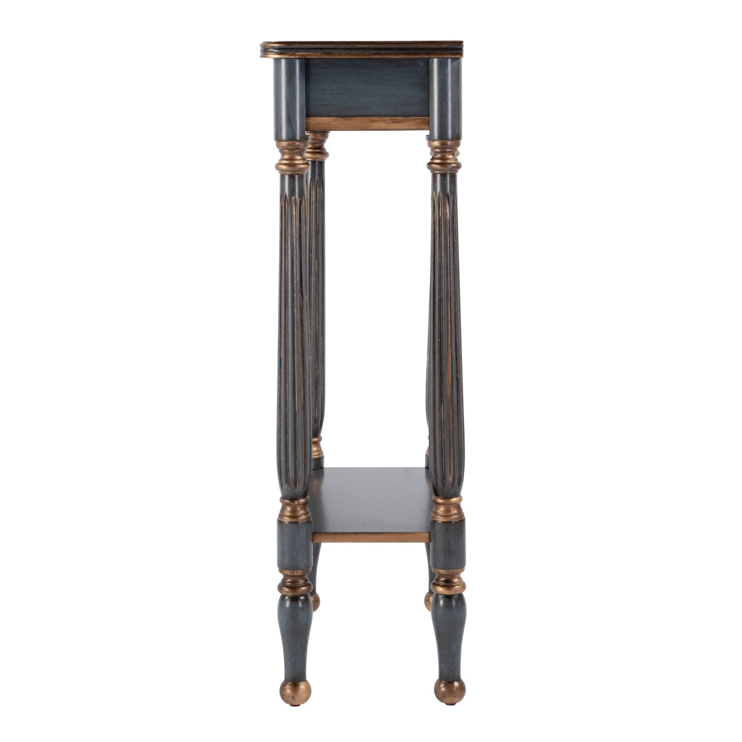 Butler Specialty Company Whitney 17.5 in. W Rectangular Wood Console Table with Lower Open Shelf, Pastel Blue