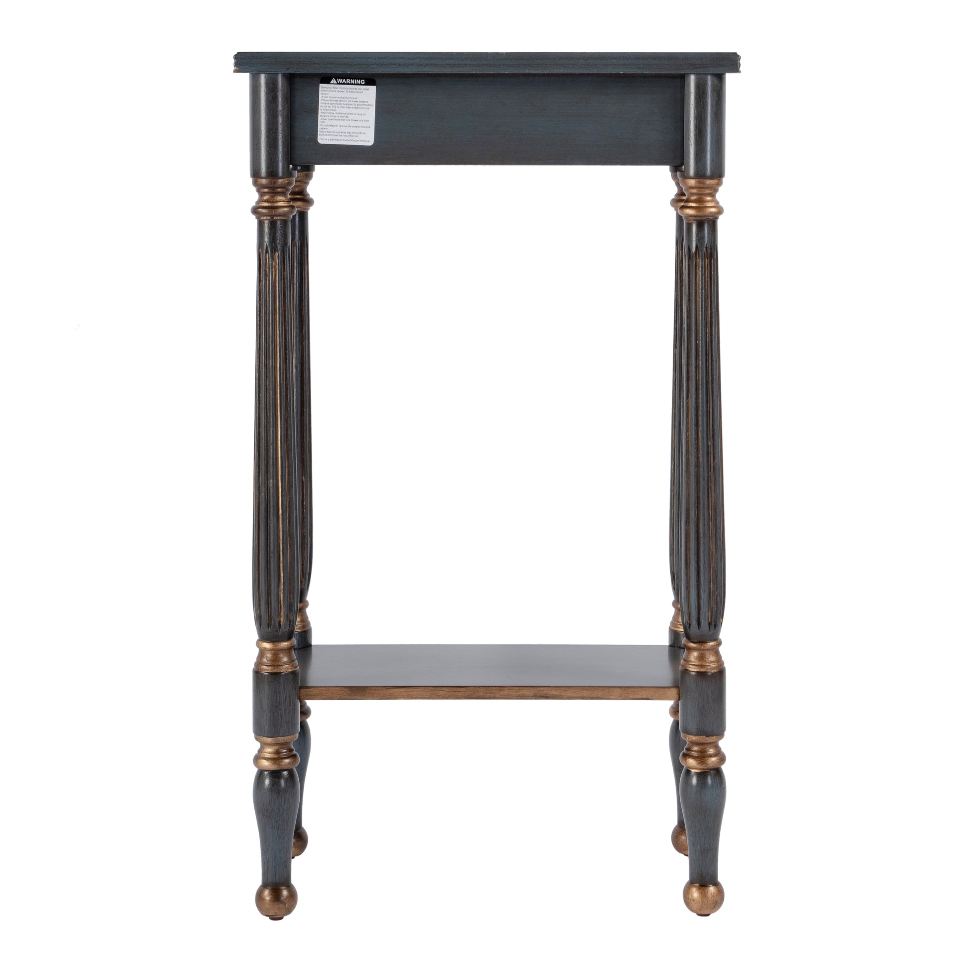 Butler Specialty Company Whitney 17.5 in. W Rectangular Wood Console Table with Lower Open Shelf, Pastel Blue