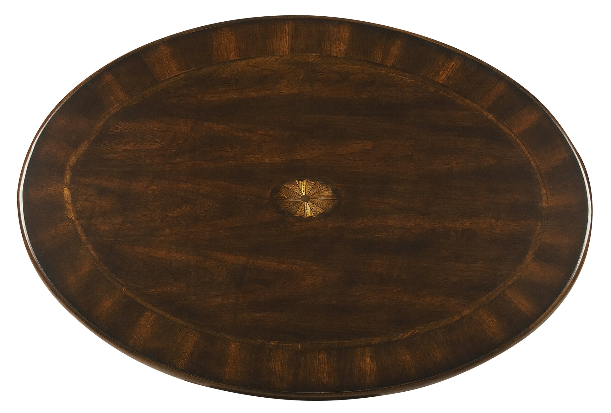 Butler Specialty Company Grace 38 in. W Oval Wood Traditional Queen Anne Coffee Table, Dark Brown