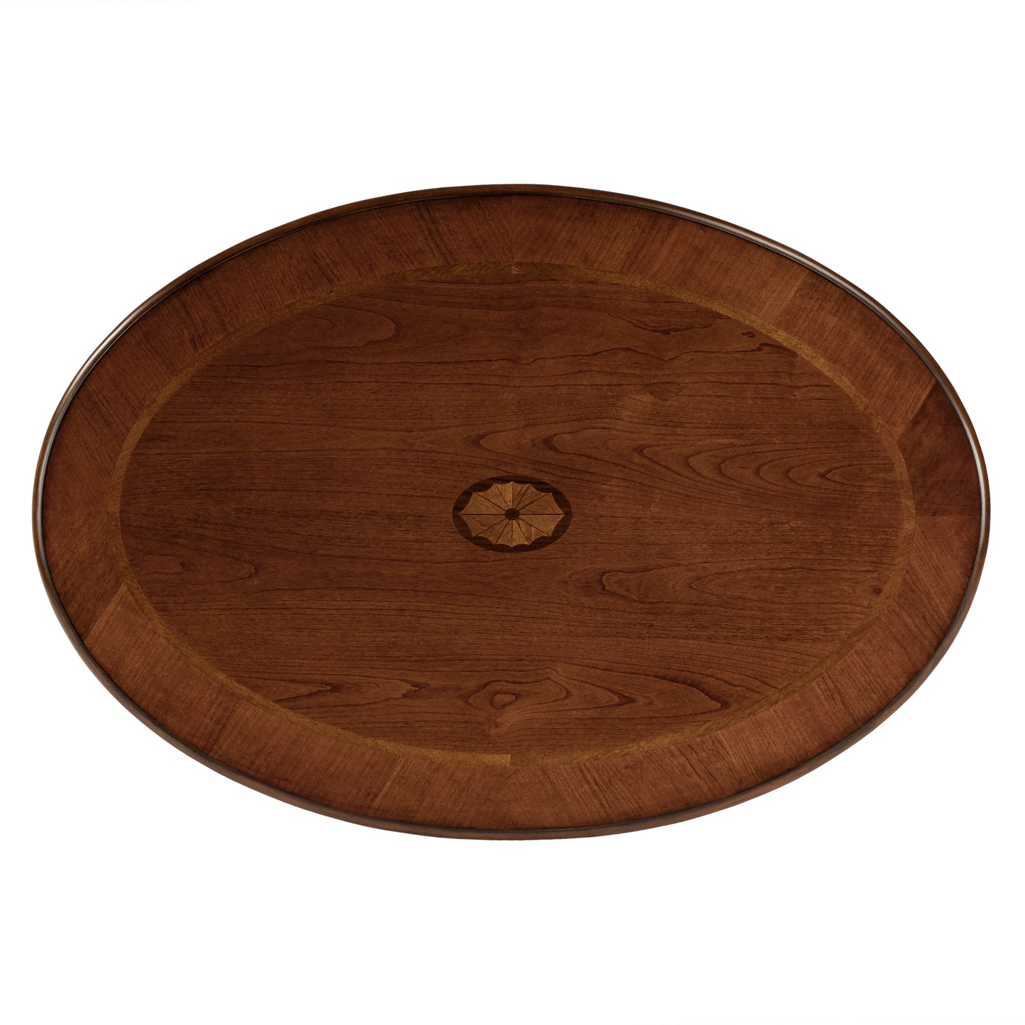 Butler Specialty Company Grace 38 in. W Oval Wood Traditional Queen Anne Coffee Table, Medium Brown