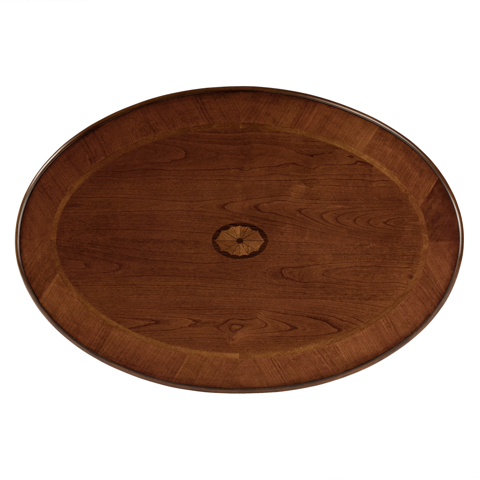 Butler Specialty Company Grace 38 in. W Oval Wood Traditional Queen Anne Coffee Table, Medium Brown