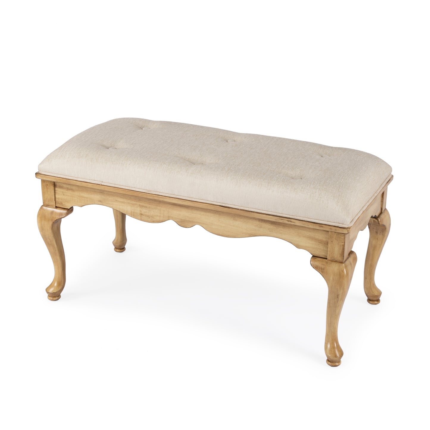 Grace Wooden 38"W Bench in Beige 3013424