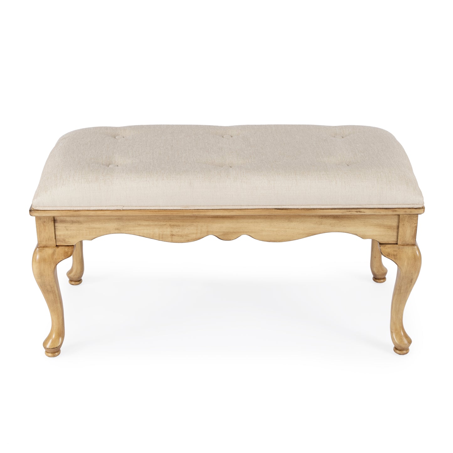 Grace Wooden 38"W Bench in Beige 3013424