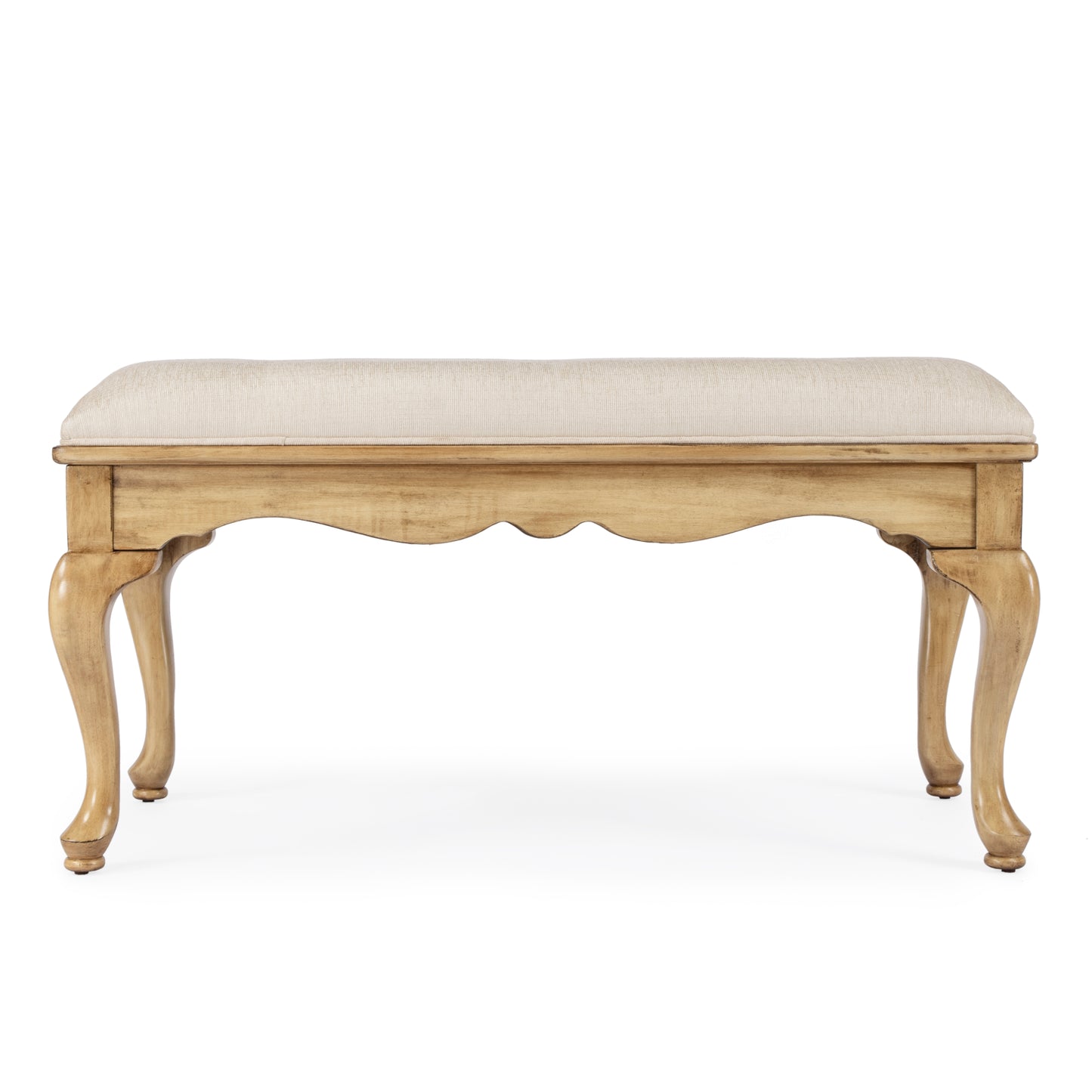 Grace Wooden 38"W Bench in Beige 3013424