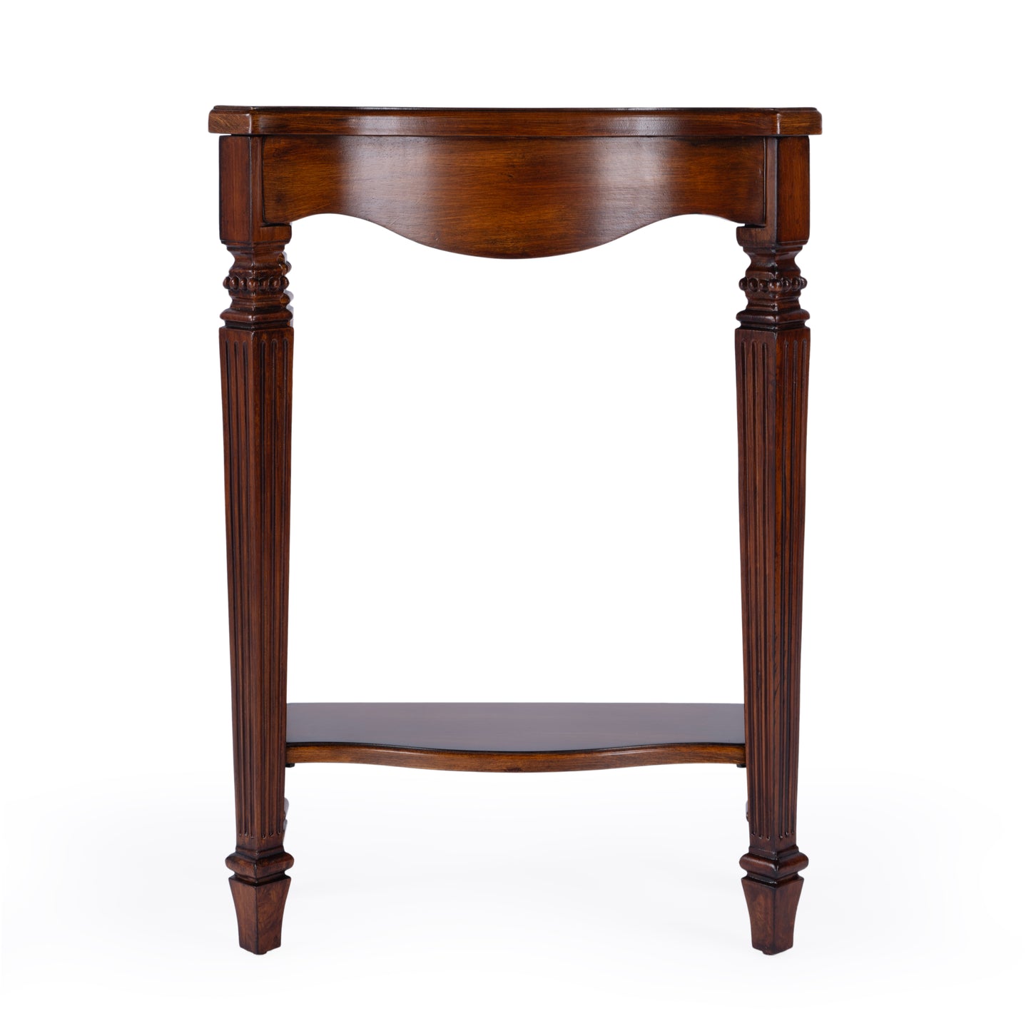 Butler Specialty Company Cheshire 22 in. W Rectangular Wood Ballerina Console Table with Open Shelf, Medium Brown