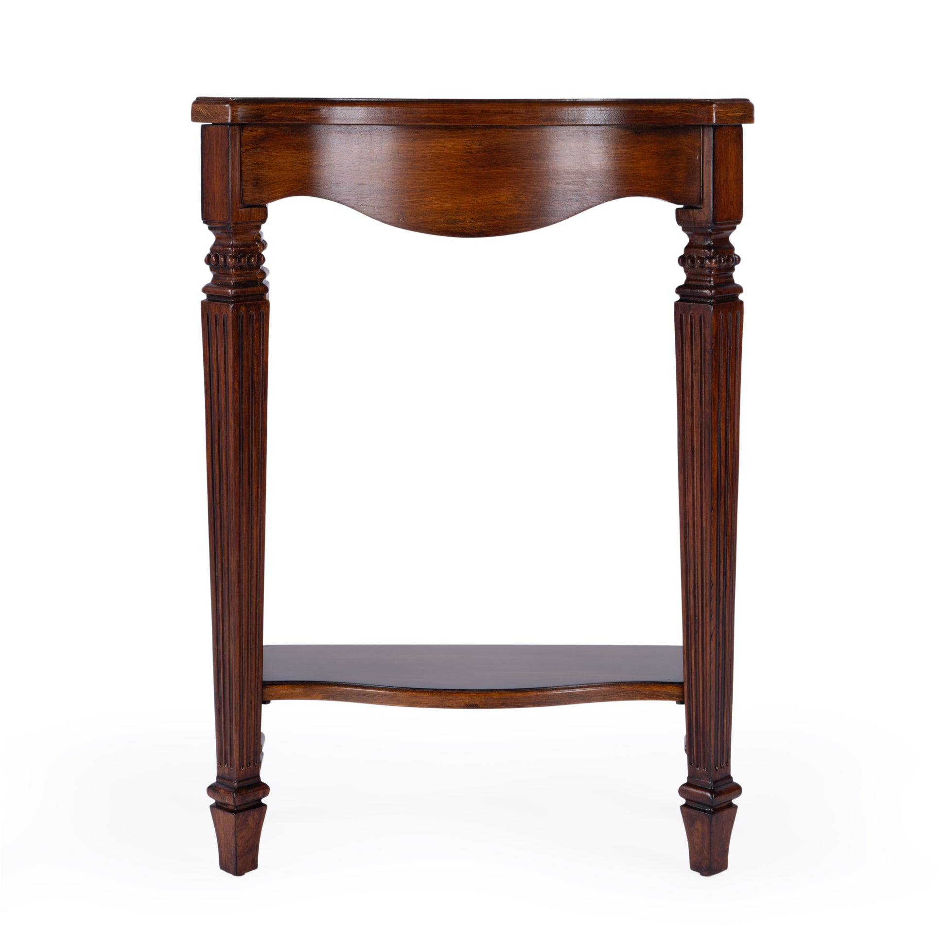 Butler Specialty Company Cheshire 22 in. W Rectangular Wood Ballerina Console Table with Open Shelf, Medium Brown