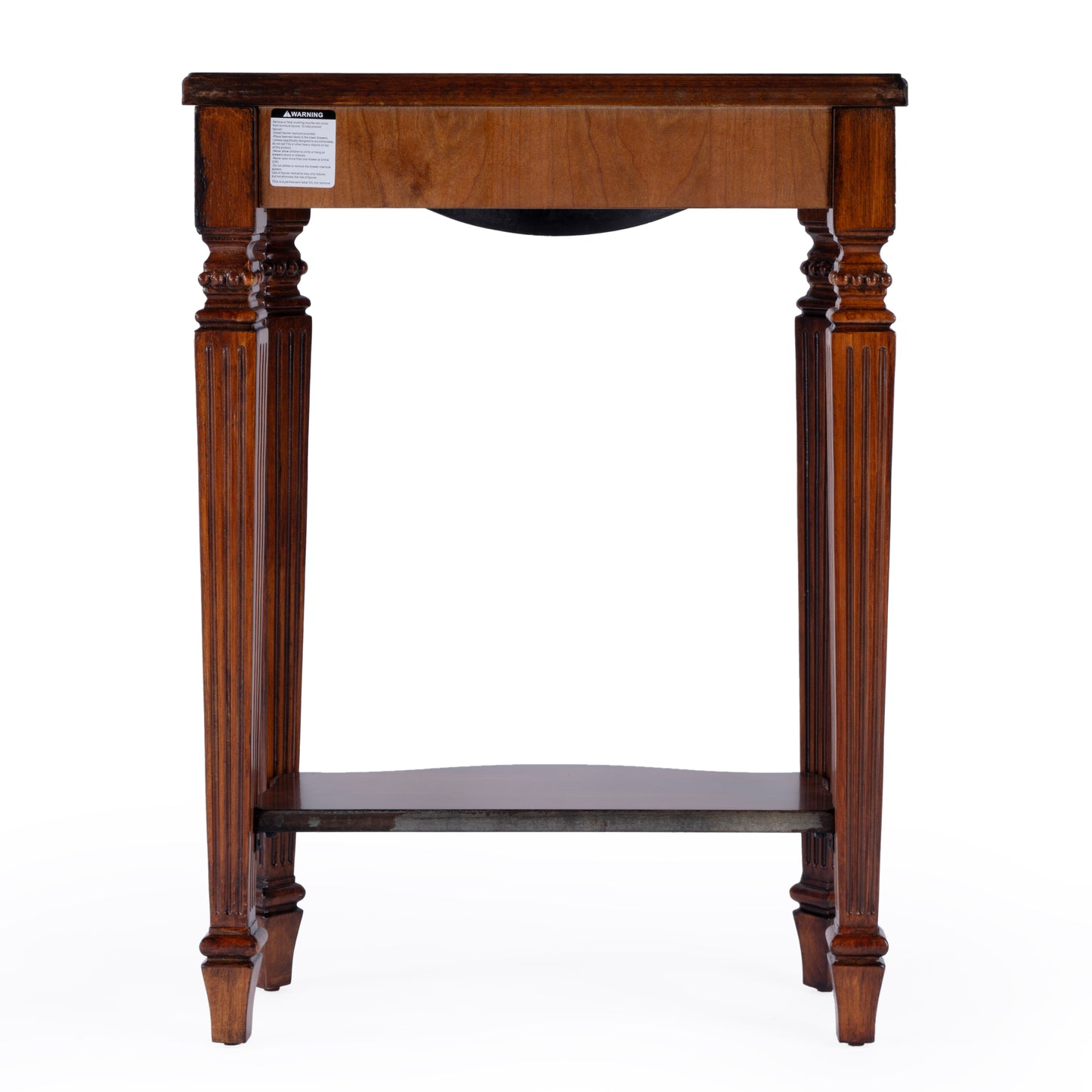 Butler Specialty Company Cheshire 22 in. W Rectangular Wood Ballerina Console Table with Open Shelf, Medium Brown