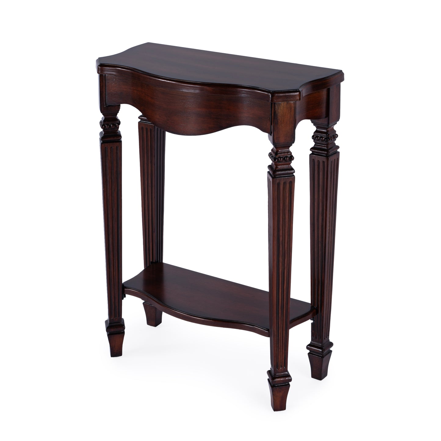 Butler Specialty Company Cheshire 22 in. W Rectangular Wood Ballerina Console Table with Open Shelf, Dark Brown