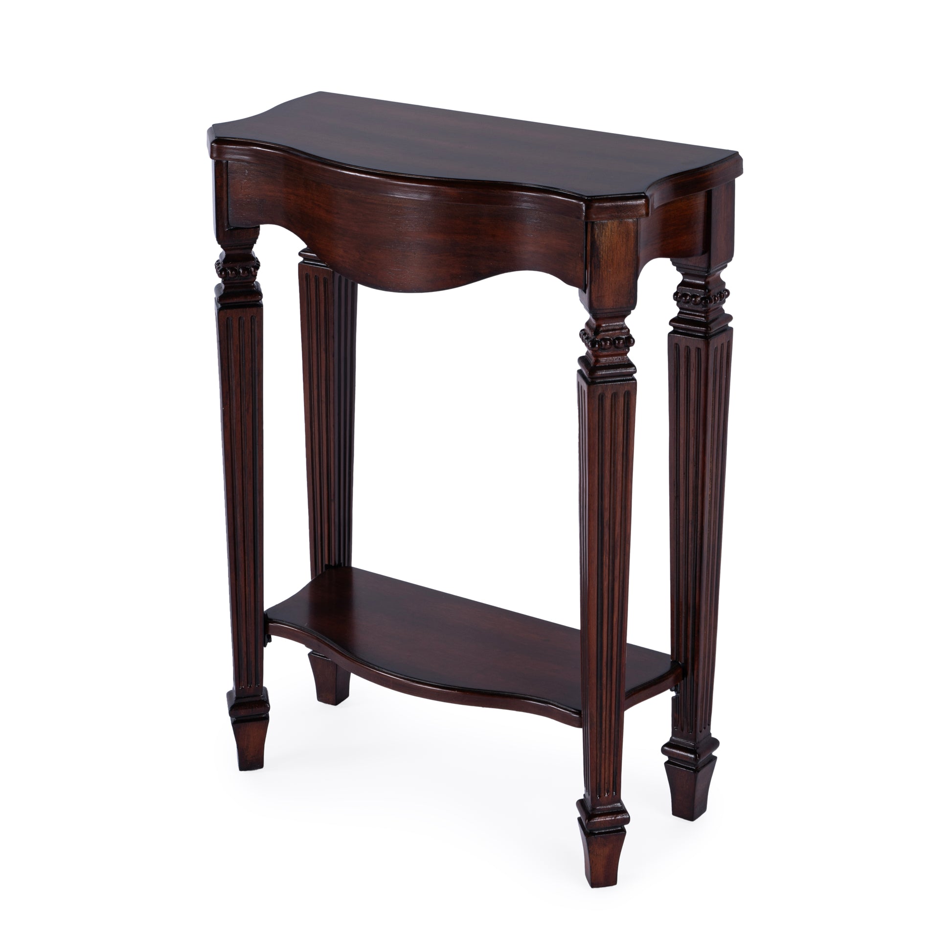 Butler Specialty Company Cheshire 22 in. W Rectangular Wood Ballerina Console Table with Open Shelf, Dark Brown