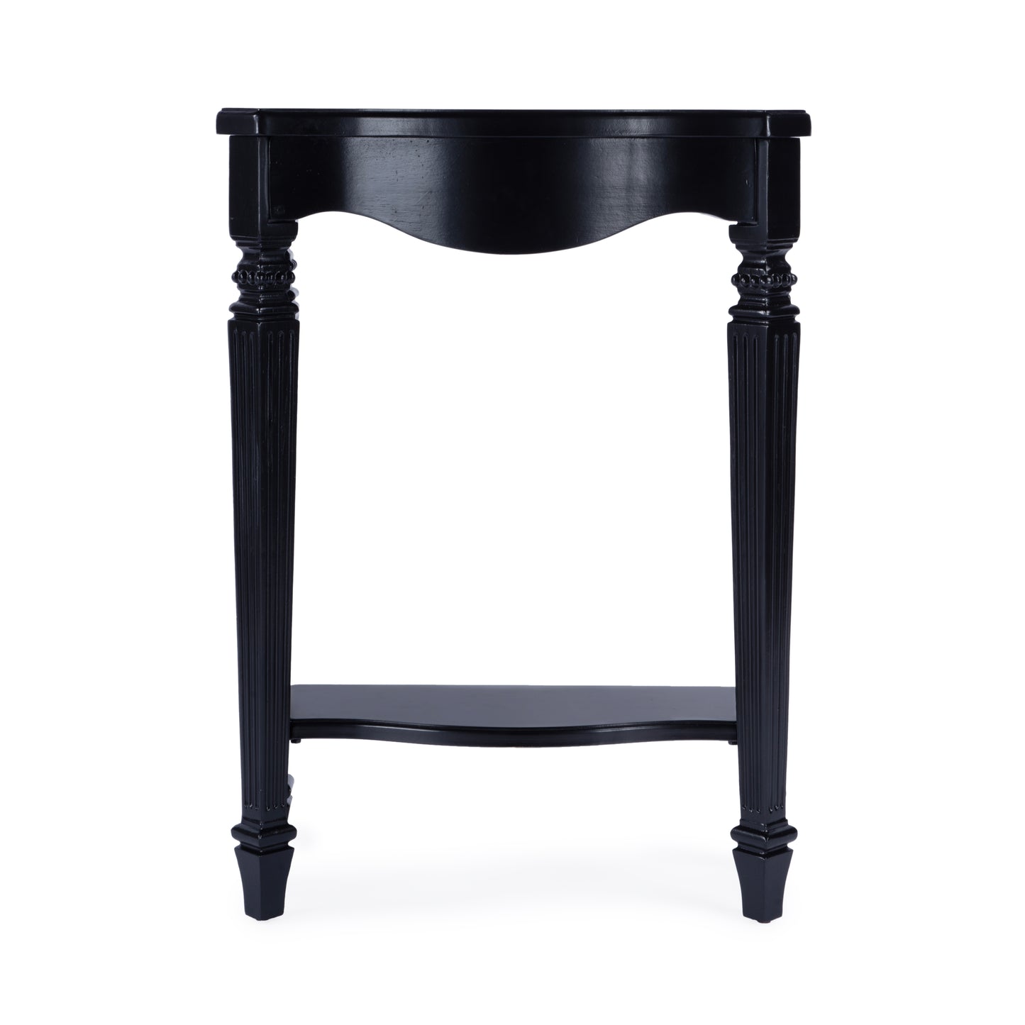 Butler Specialty Company Cheshire 22 in. W Rectangular Wood Ballerina Console Table with Open Shelf, Black