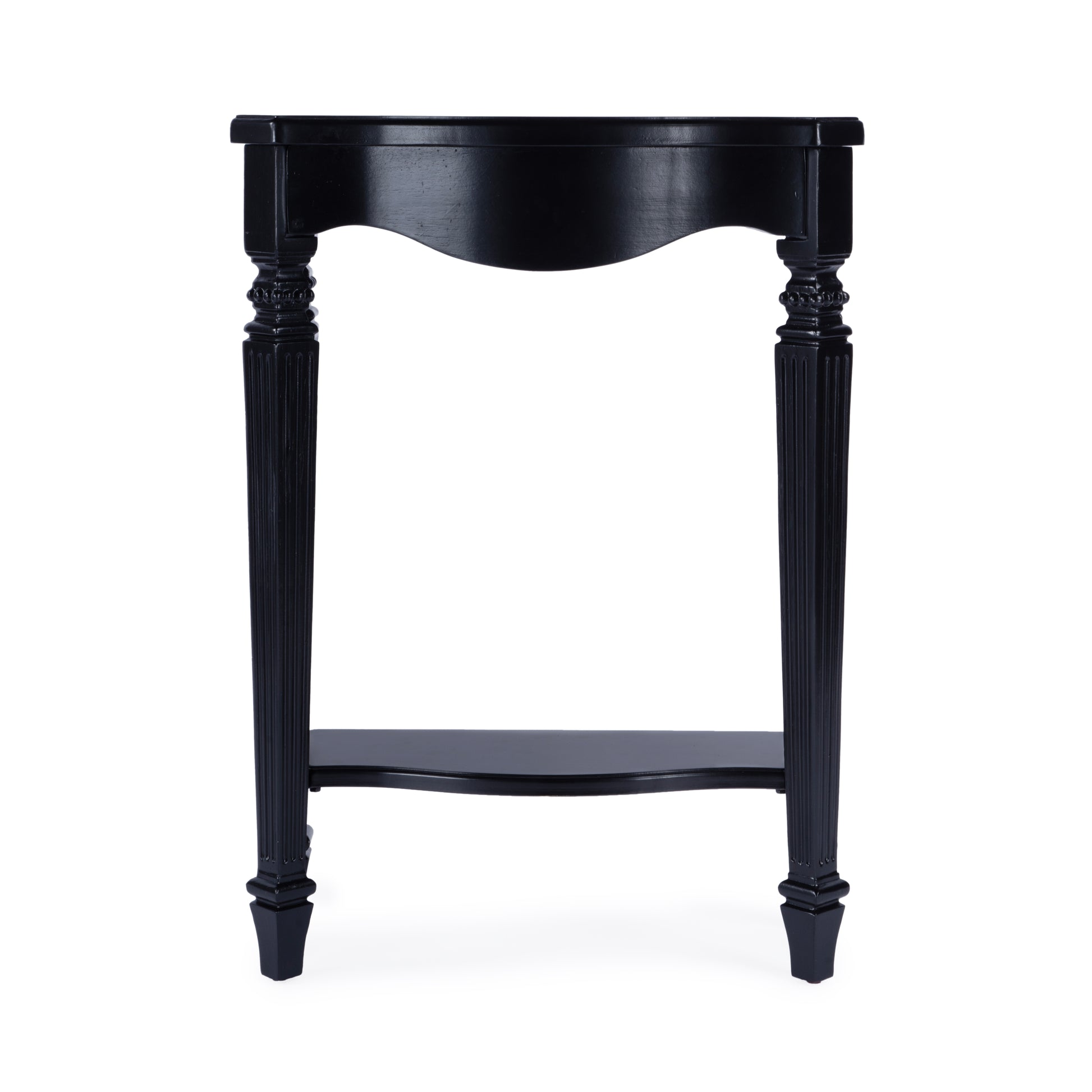 Butler Specialty Company Cheshire 22 in. W Rectangular Wood Ballerina Console Table with Open Shelf, Black