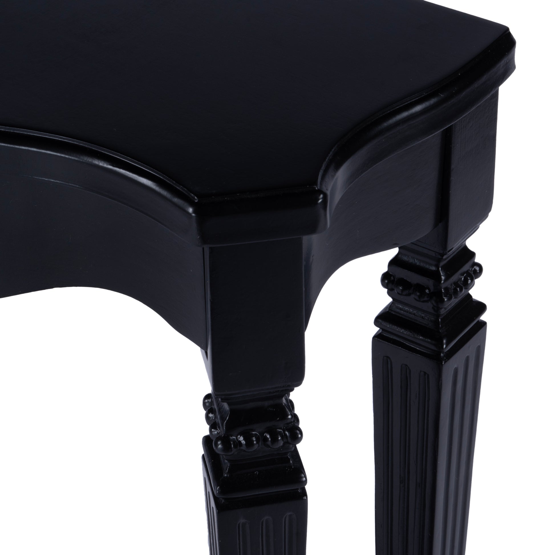 Butler Specialty Company Cheshire 22 in. W Rectangular Wood Ballerina Console Table with Open Shelf, Black