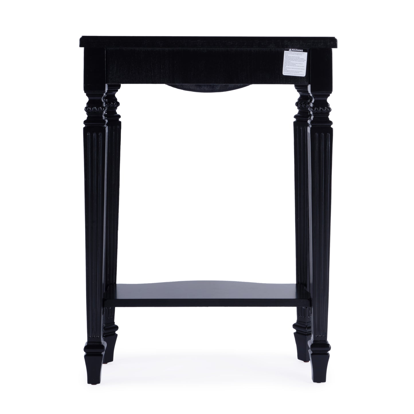 Butler Specialty Company Cheshire 22 in. W Rectangular Wood Ballerina Console Table with Open Shelf, Black