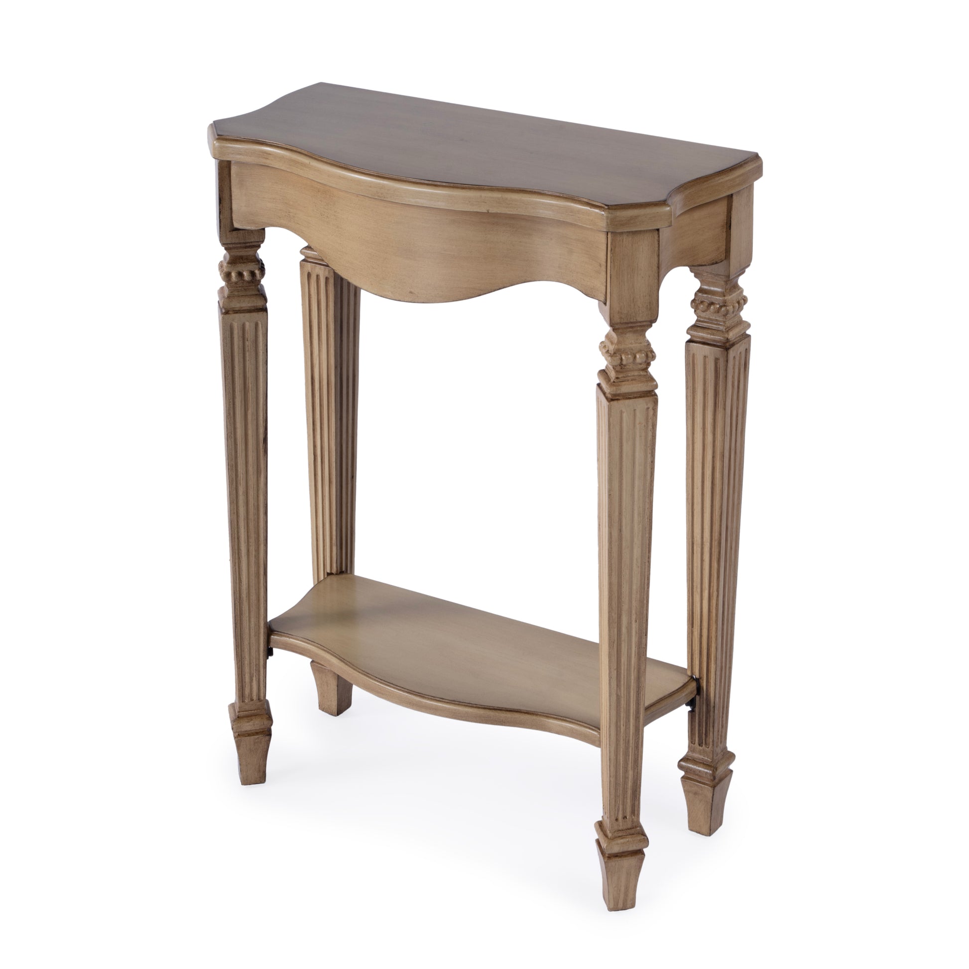 Butler Specialty Company Cheshire 22 in. W Rectangular Wood Ballerina Console Table with Open Shelf, Tan/Beige