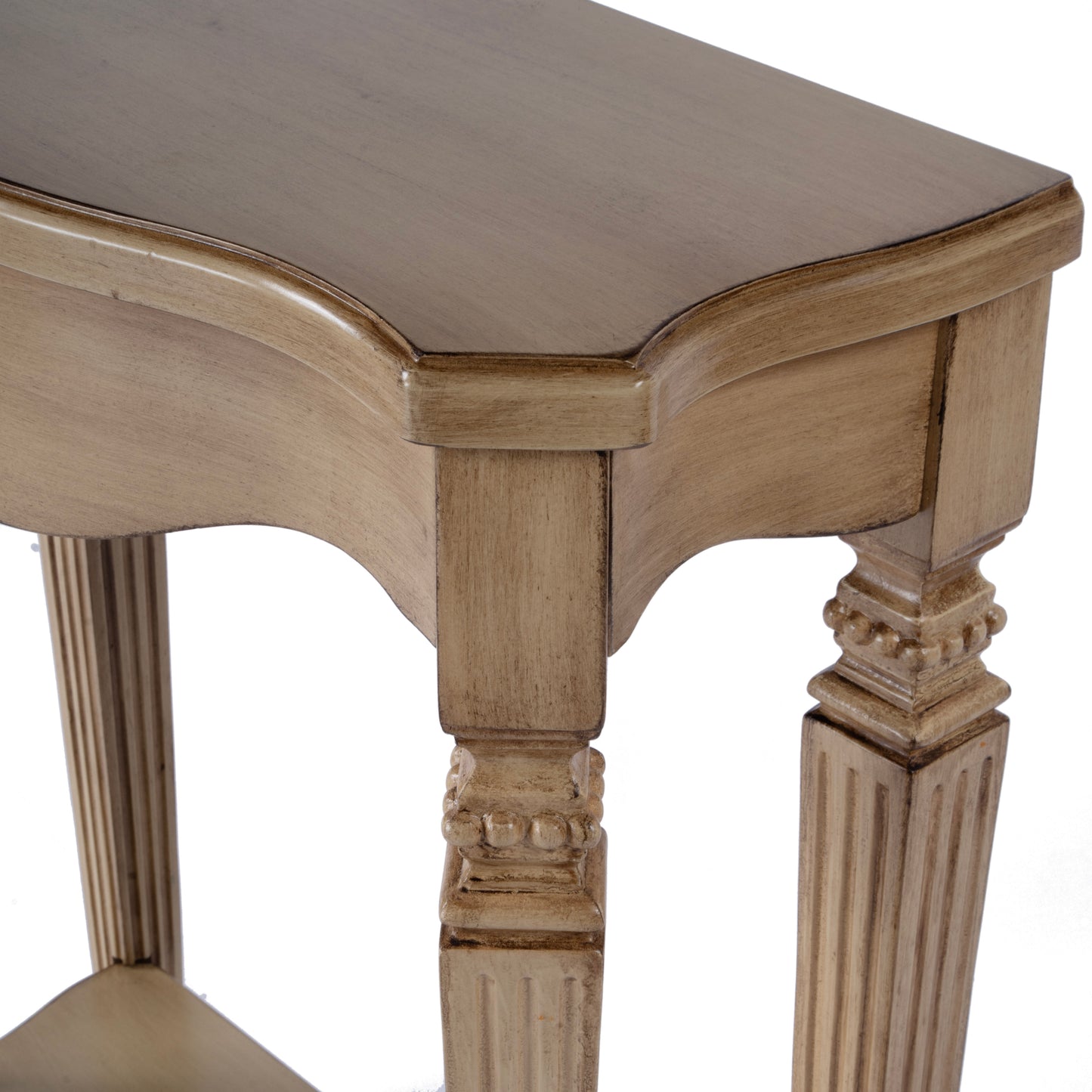 Butler Specialty Company Cheshire 22 in. W Rectangular Wood Ballerina Console Table with Open Shelf, Tan/Beige