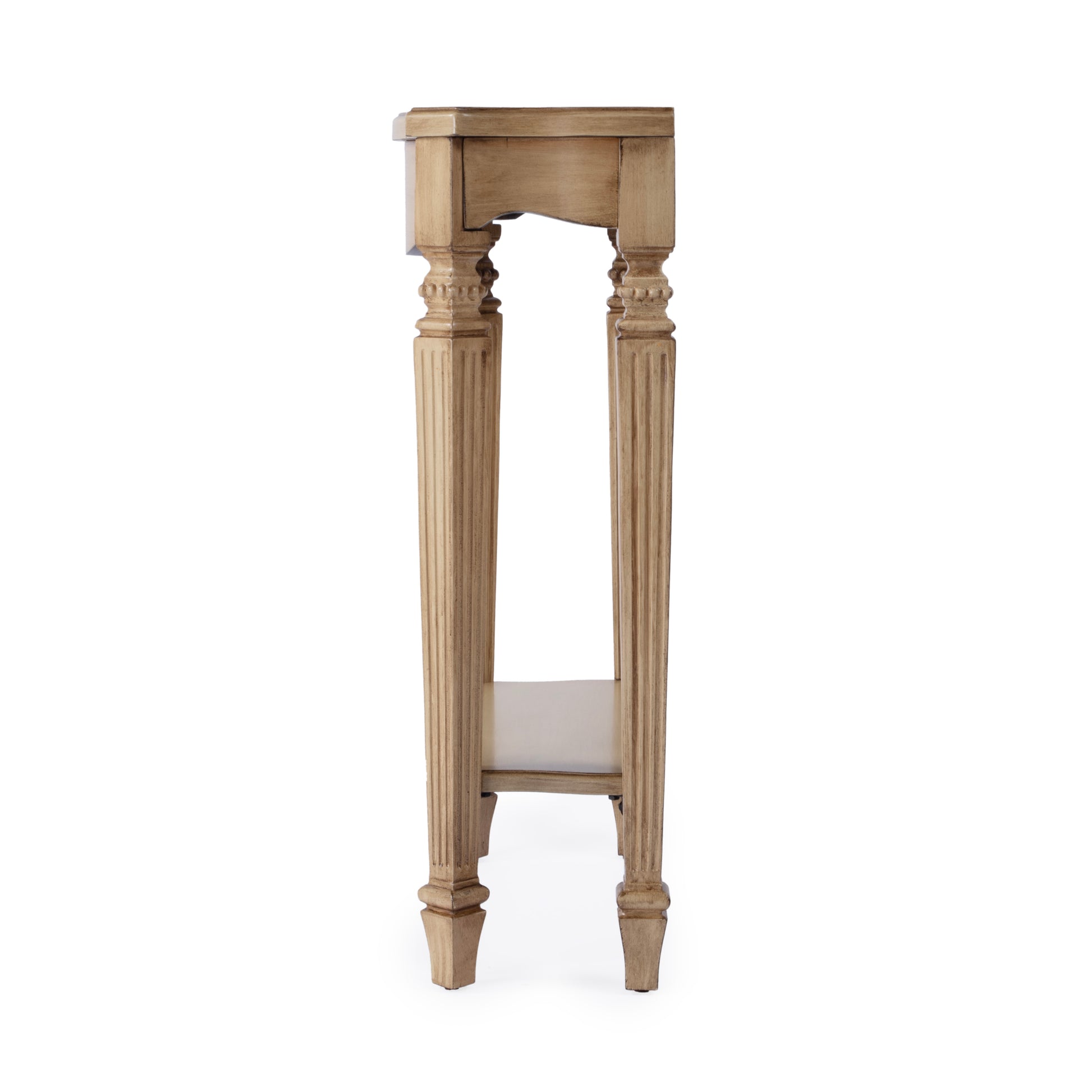 Butler Specialty Company Cheshire 22 in. W Rectangular Wood Ballerina Console Table with Open Shelf, Tan/Beige