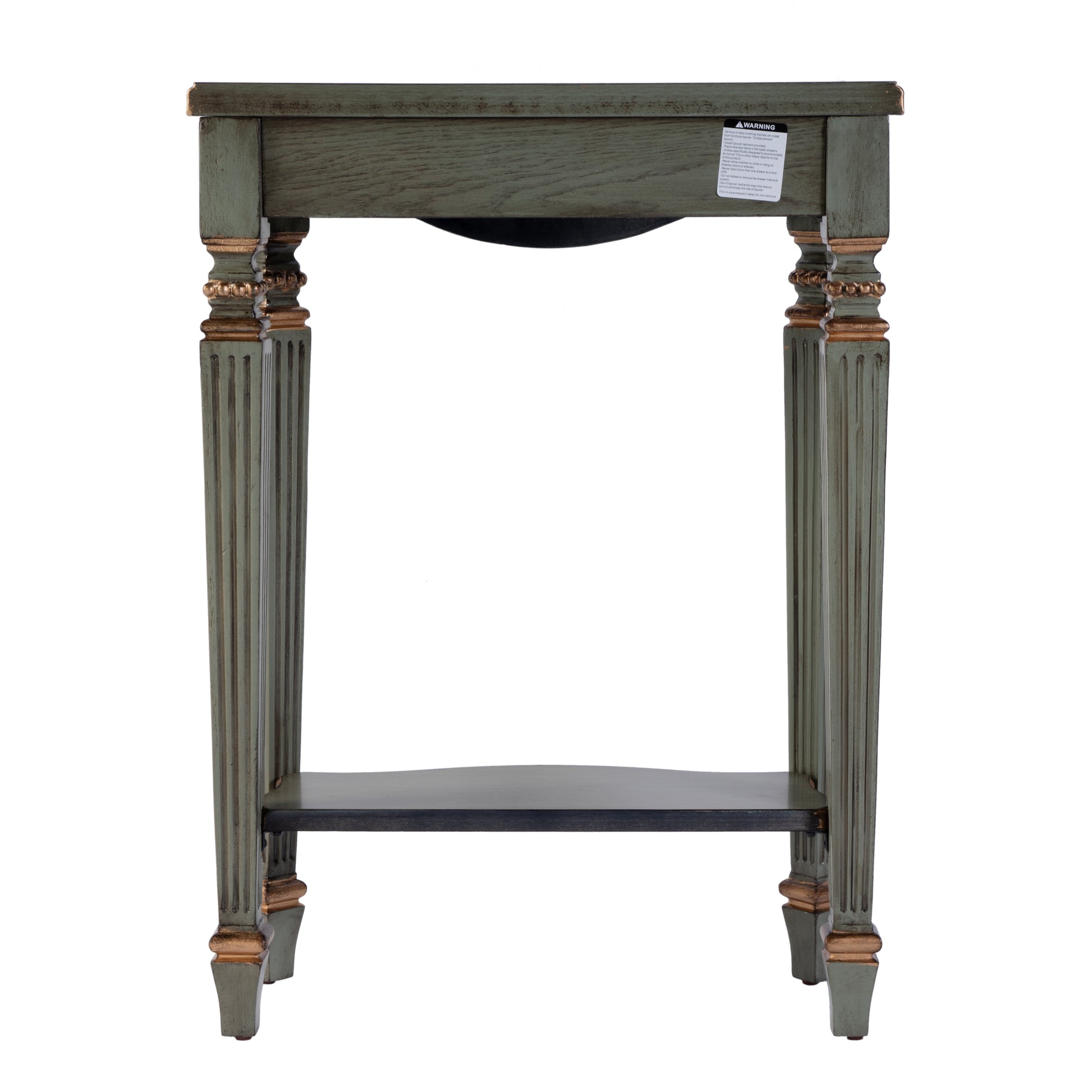 Butler Specialty Company Cheshire 22 in. W Rectangular Wood Ballerina Console Table with Open Shelf, Pastel Green