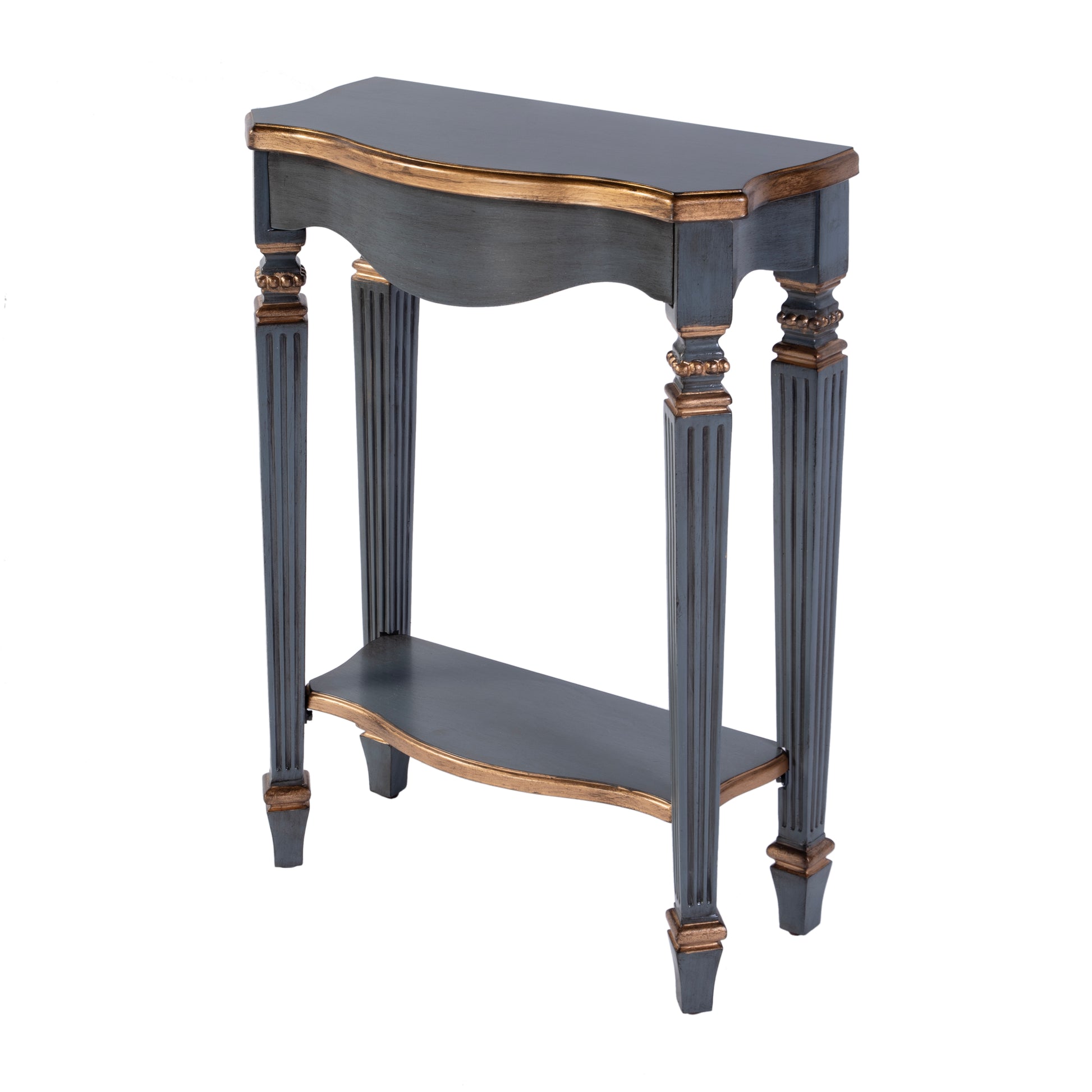 Butler Specialty Company Cheshire 22 in. W Rectangular Wood Ballerina Console Table with Open Shelf, Pastel Blue