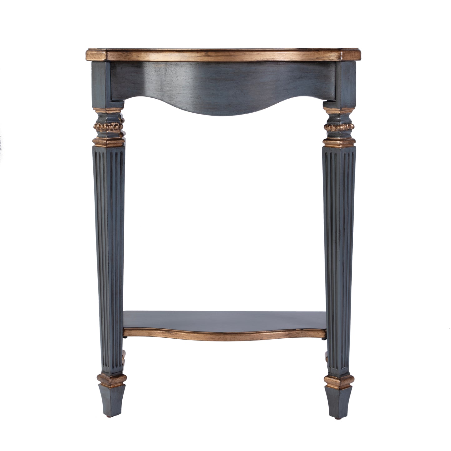Butler Specialty Company Cheshire 22 in. W Rectangular Wood Ballerina Console Table with Open Shelf, Pastel Blue