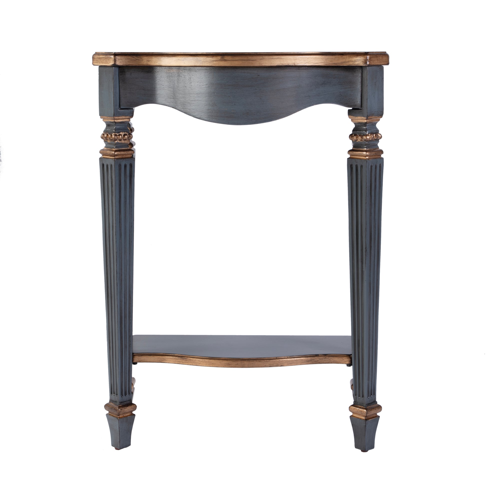 Butler Specialty Company Cheshire 22 in. W Rectangular Wood Ballerina Console Table with Open Shelf, Pastel Blue