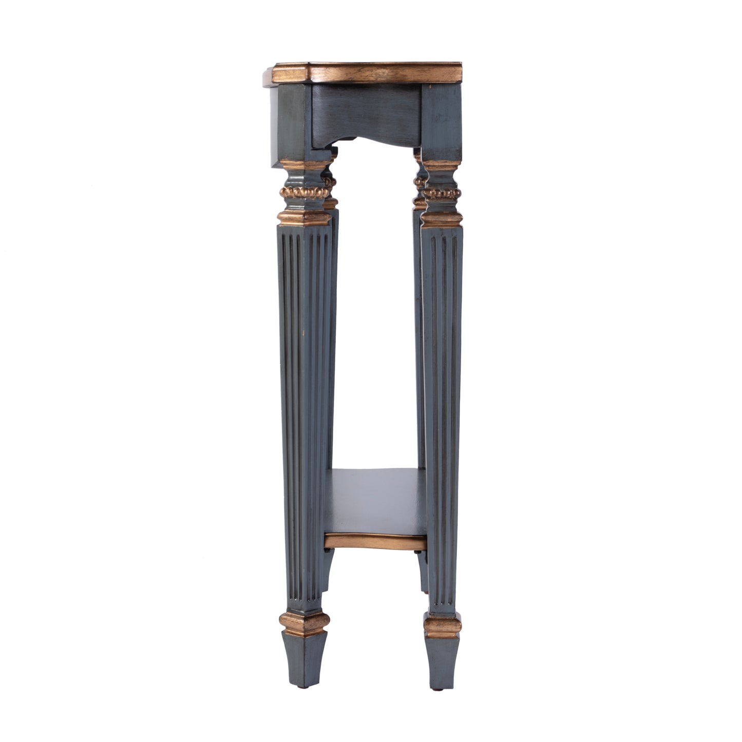 Butler Specialty Company Cheshire 22 in. W Rectangular Wood Ballerina Console Table with Open Shelf, Pastel Blue