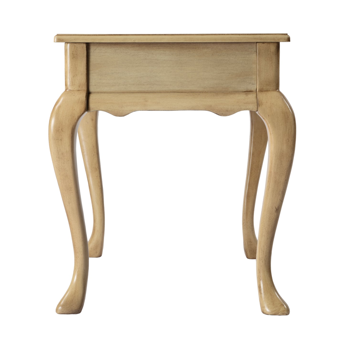 Butler Specialty Company Grace 21 in. W Rectangular Wood Traditional Queen Anne 1 Drawer End Table with Curved Cabriole Legs, Beige