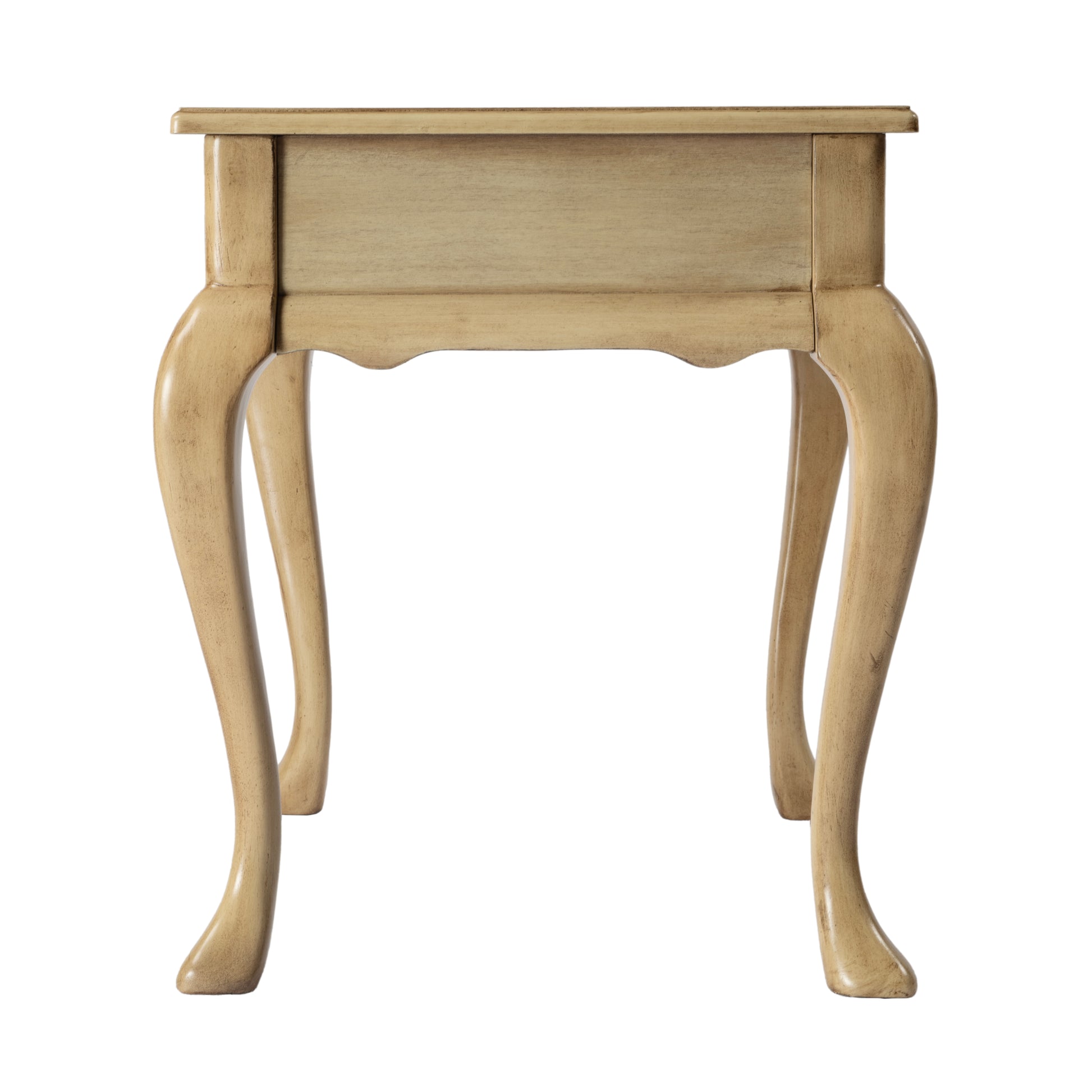 Butler Specialty Company Grace 21 in. W Rectangular Wood Traditional Queen Anne 1 Drawer End Table with Curved Cabriole Legs, Beige