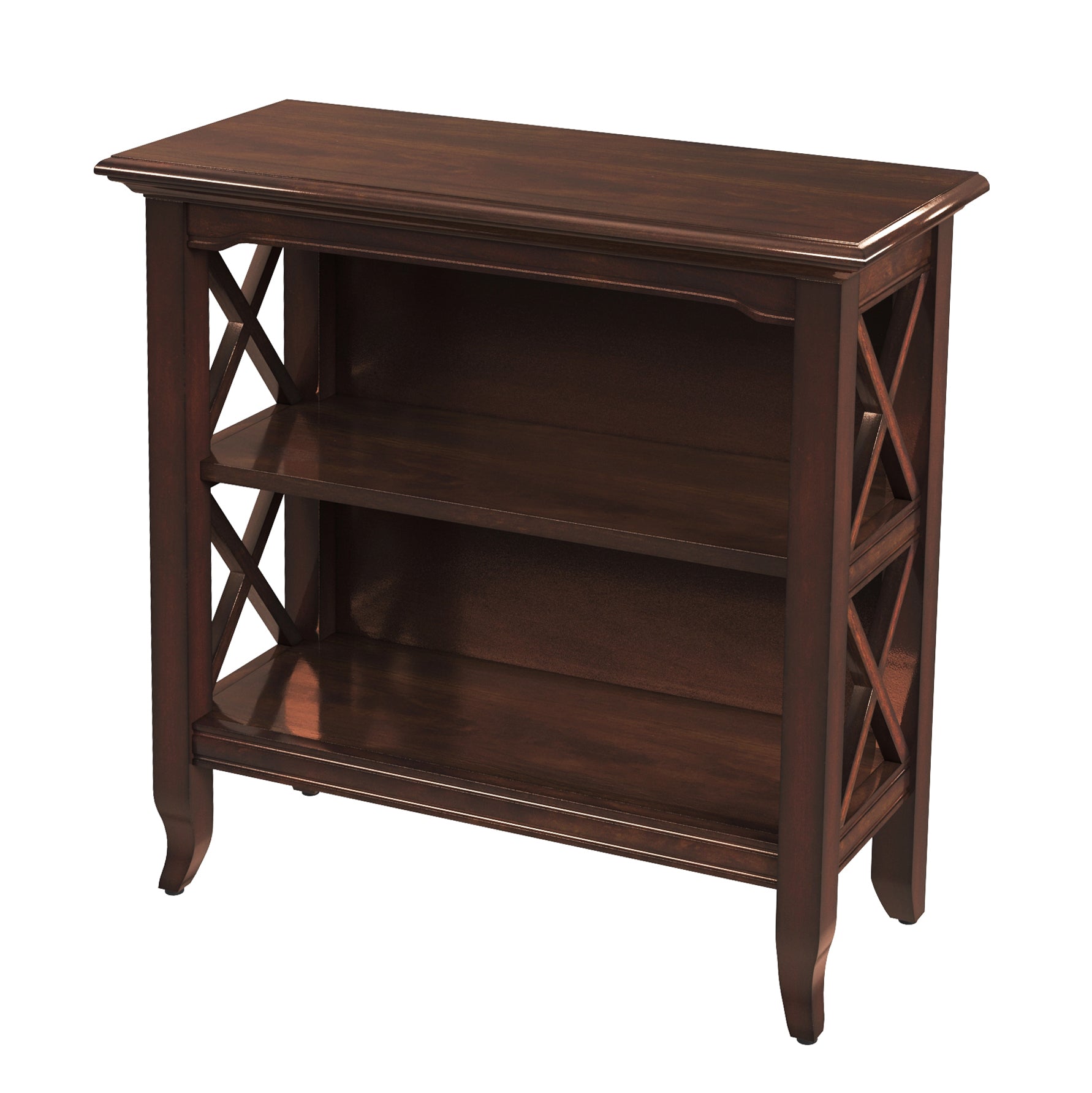 Butler Specialty Company Newport 32 in. W x 30.25 in. H Rectangular Wood 2 Shelf Accent Bookcase, Dark Brown