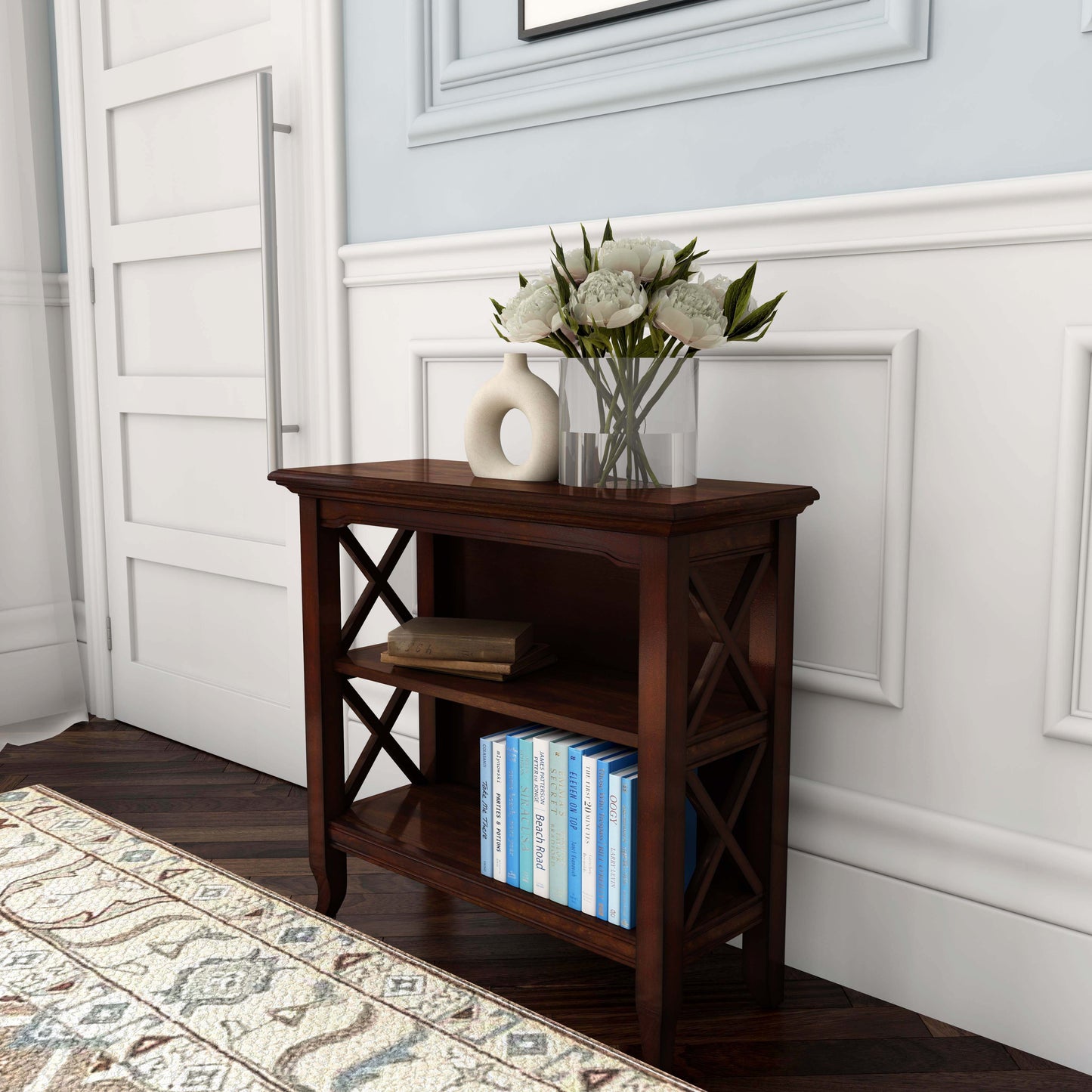Butler Specialty Company Newport 32 in. W x 30.25 in. H Rectangular Wood 2 Shelf Accent Bookcase, Dark Brown