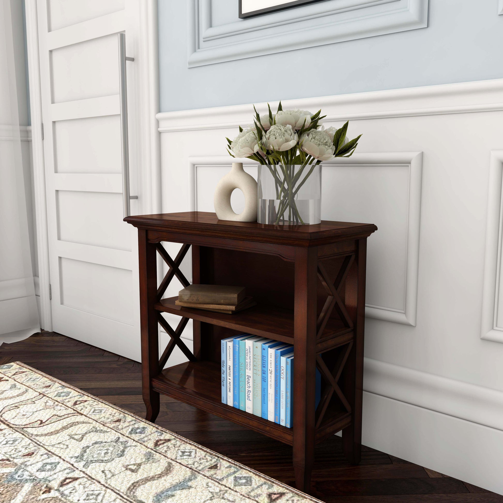 Butler Specialty Company Newport 32 in. W x 30.25 in. H Rectangular Wood 2 Shelf Accent Bookcase, Dark Brown