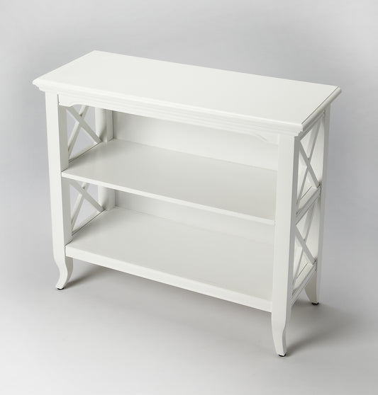 Butler Specialty Company Newport 32 in. W x 30.25 in. H Rectangular Wood 2 Shelf Accent Bookcase, White