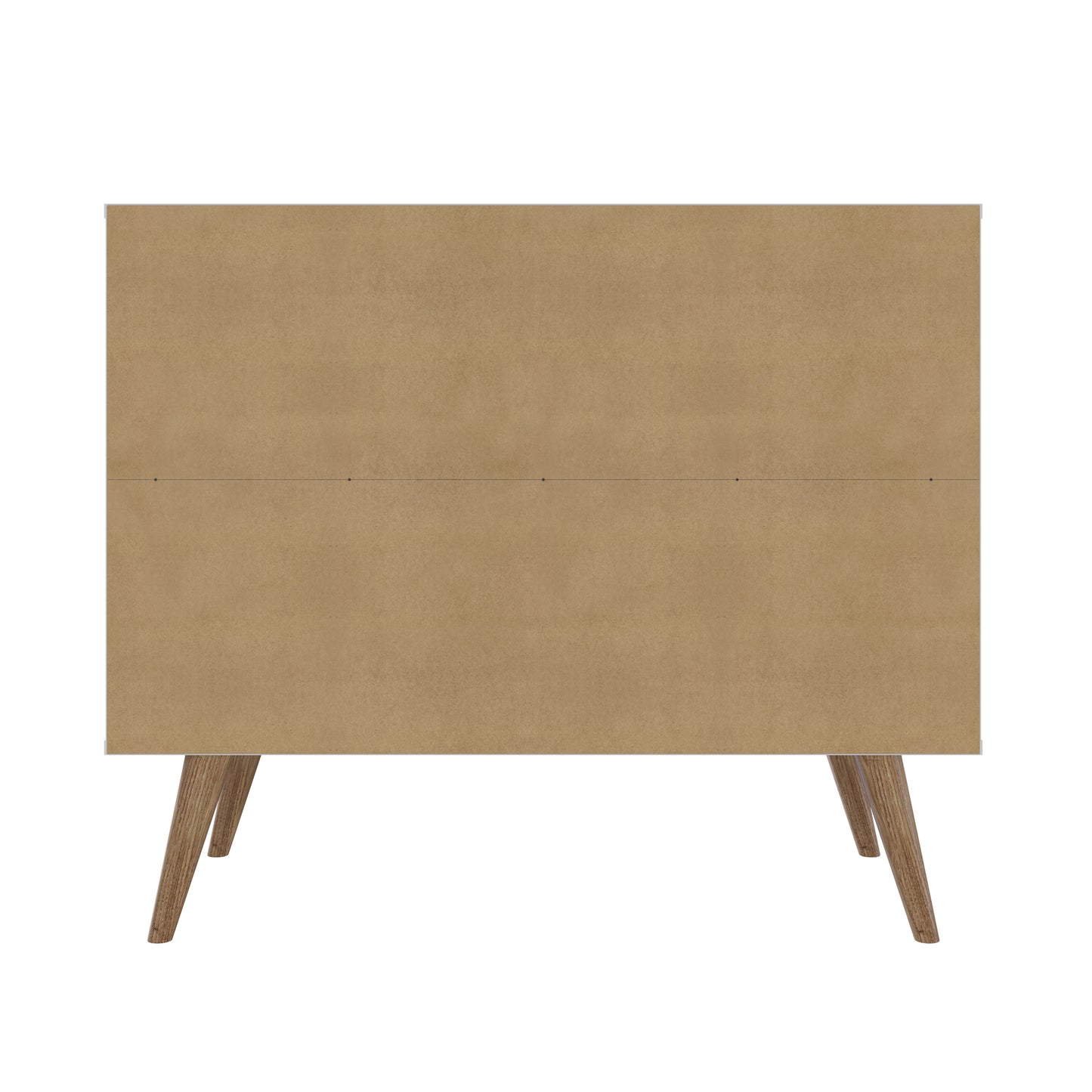 Manhattan Comfort Amber Accent Cabinet with Faux Leather Handles in White 307GFX1