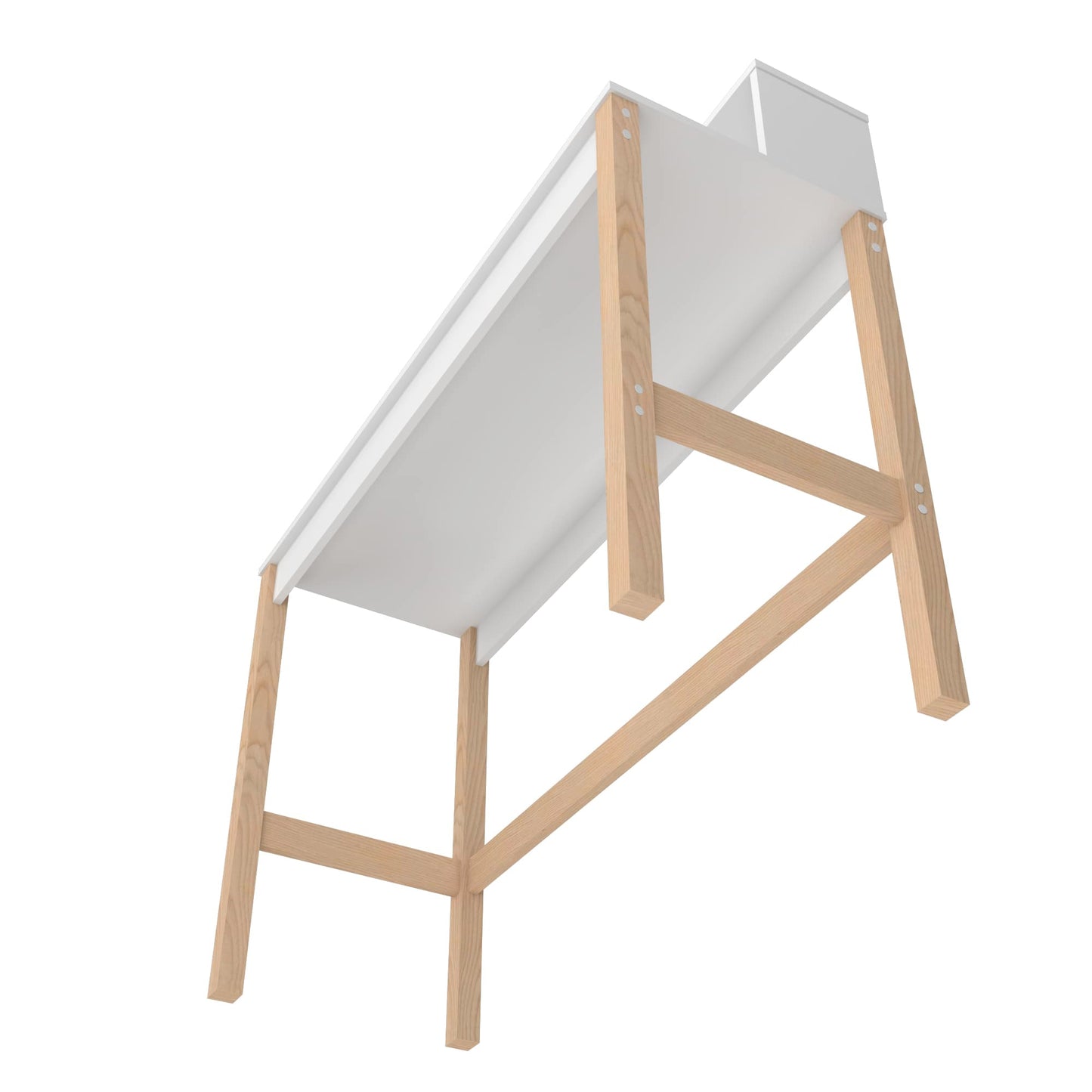 Manhattan Comfort Bowery Desk in White and Oak 309AMC157